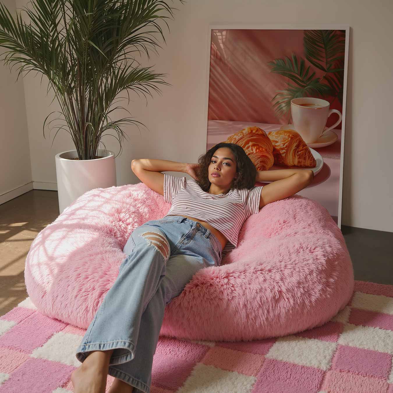 Ontspan met Croissants en Koffie Poster-WallArtistic