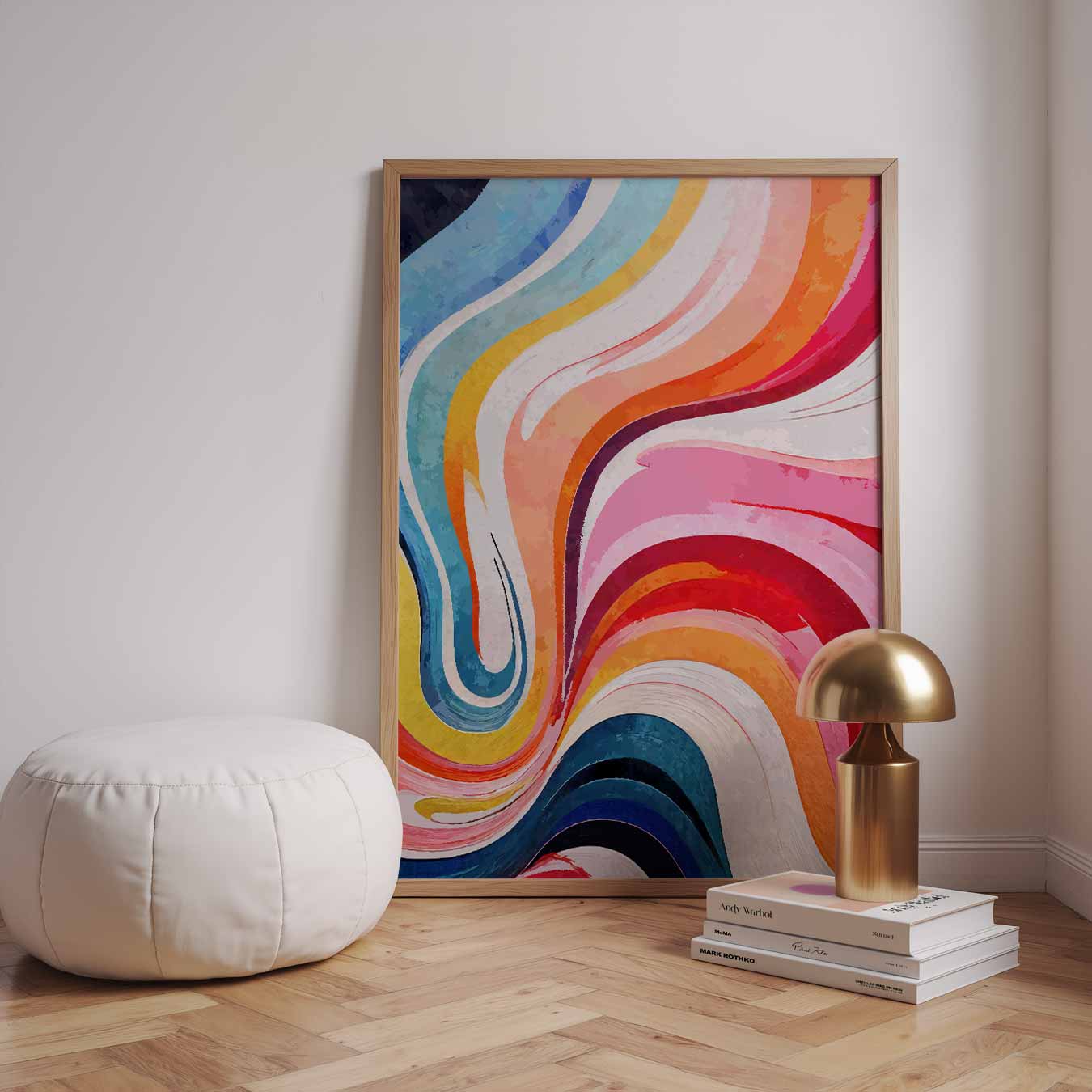 Kleurrijke Golfbeweging Poster-WallArtistic