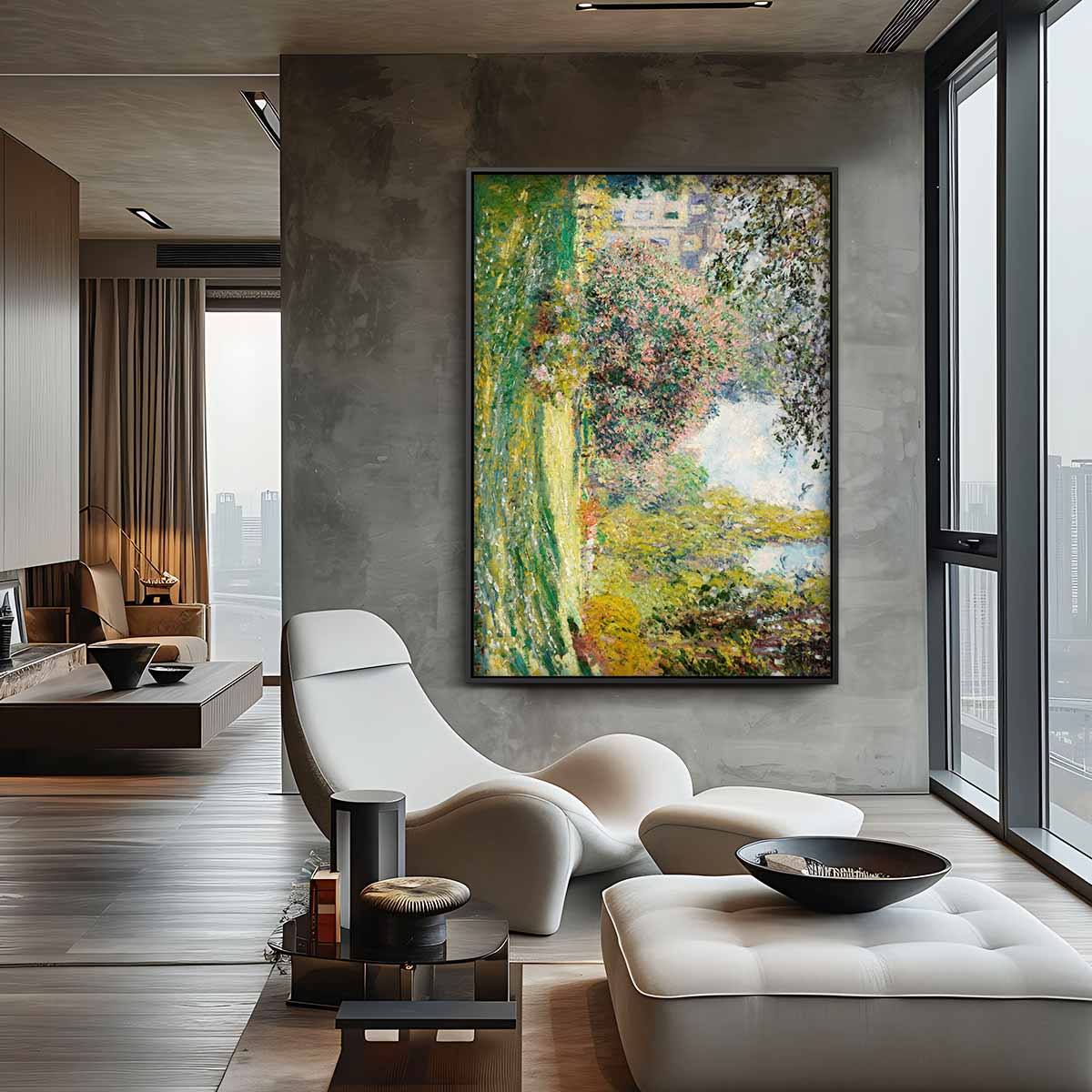 Tuinzicht Schilderij Kunstwerk-canvas-dibond-plexiglas-wanddecoratie-WallArtistic