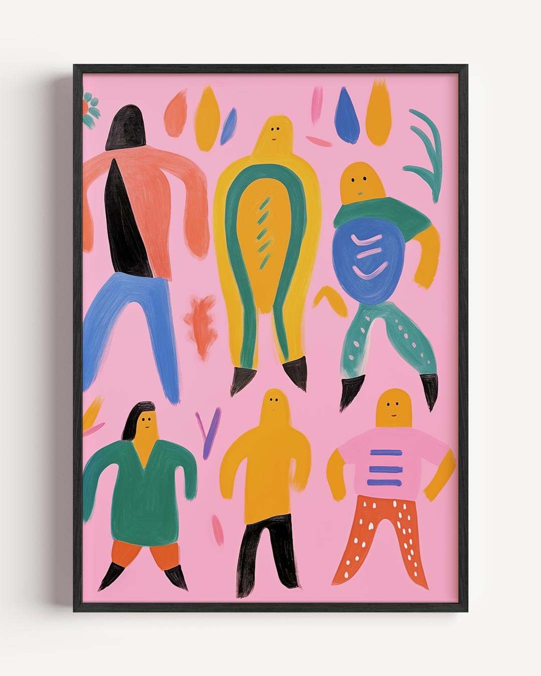 Vrolijke Abstracte Figuren Poster-WallArtistic