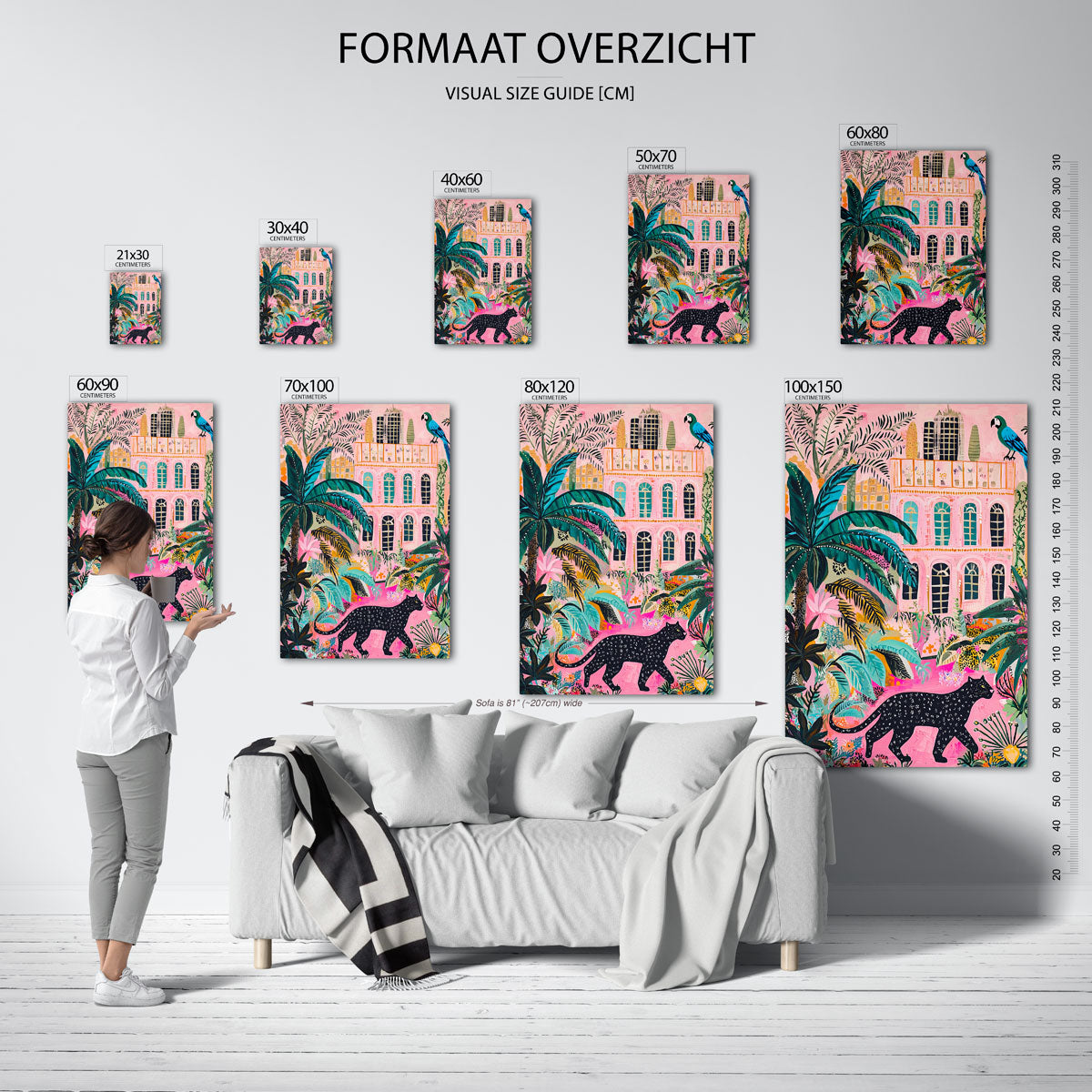 Panter en papegaai Poster