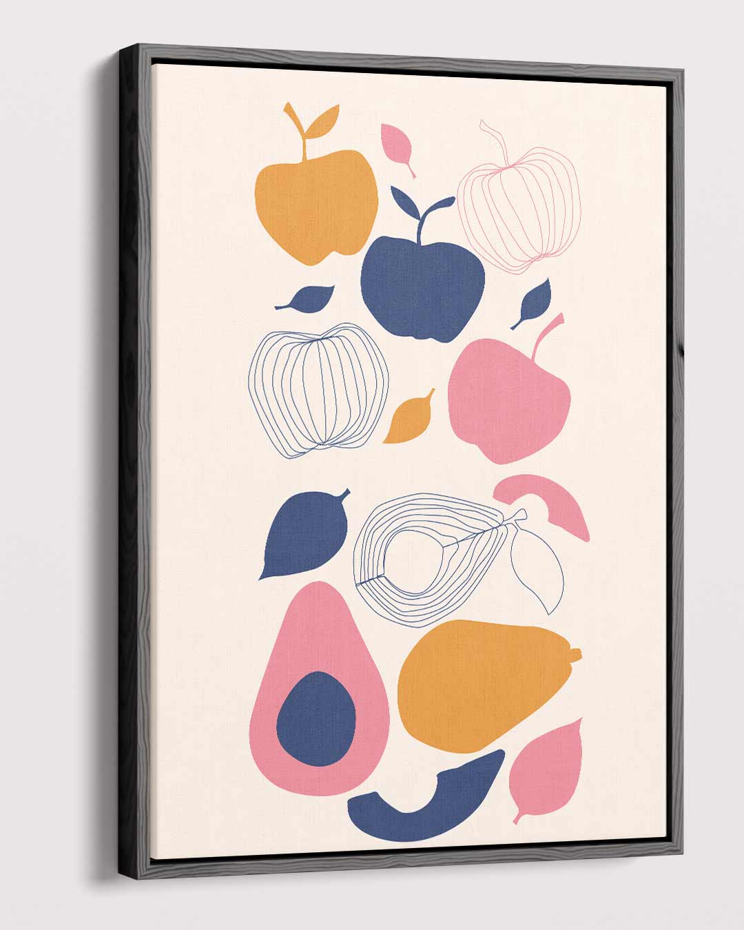 Kleurrijke Fruitvormen Kunstwerk-canvas-dibond-plexiglas-wanddecoratie-WallArtistic