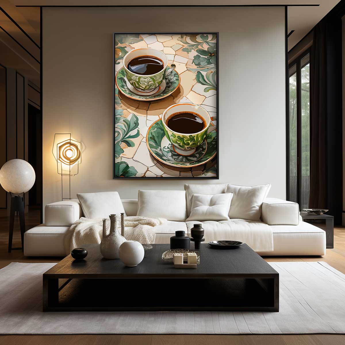 Gezellige Koffiepauze Kunstwerk Kunstwerk-canvas-dibond-plexiglas-wanddecoratie-WallArtistic