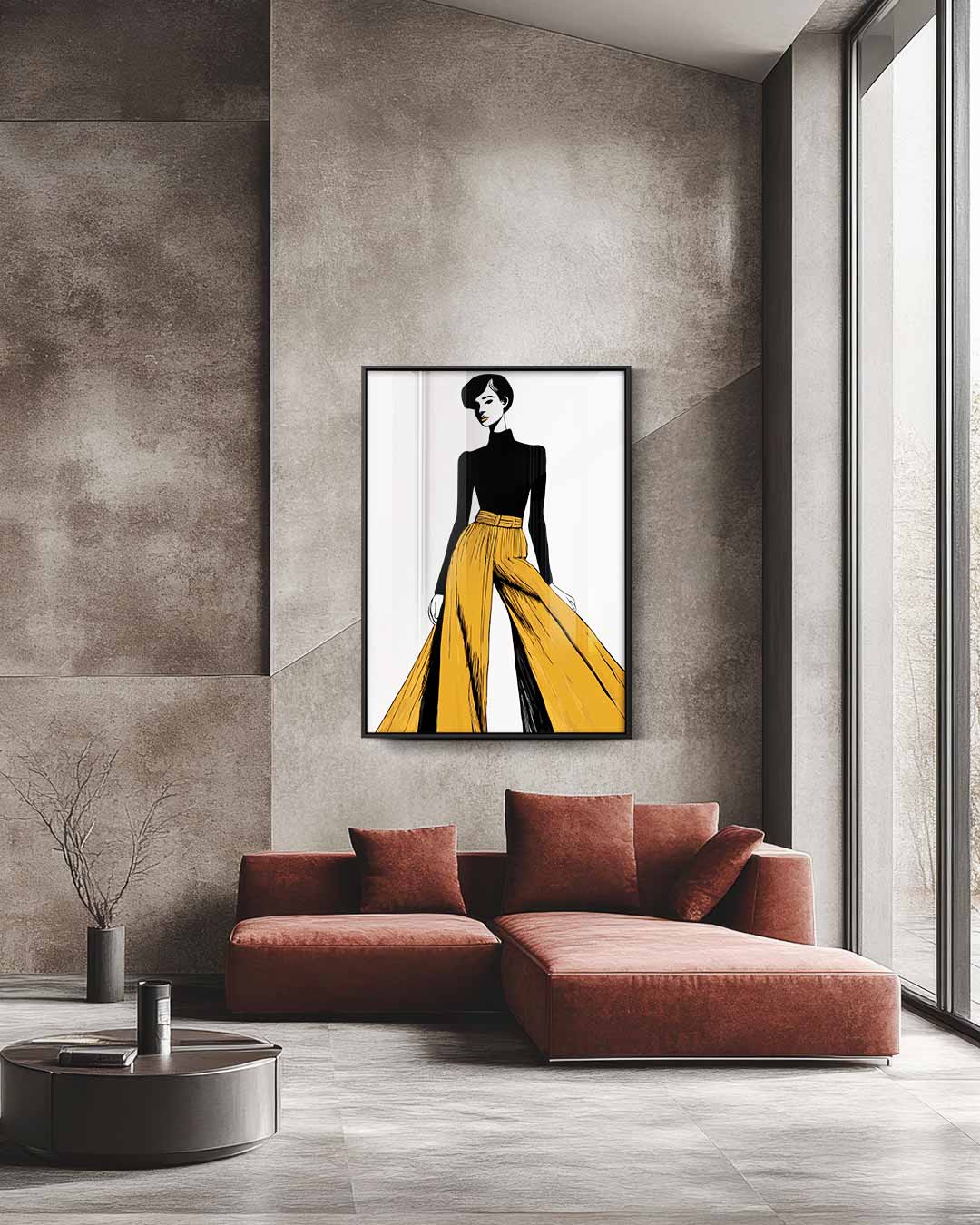Moderne Mode-Illustratie Kunstwerk-canvas-dibond-plexiglas-wanddecoratie-WallArtistic