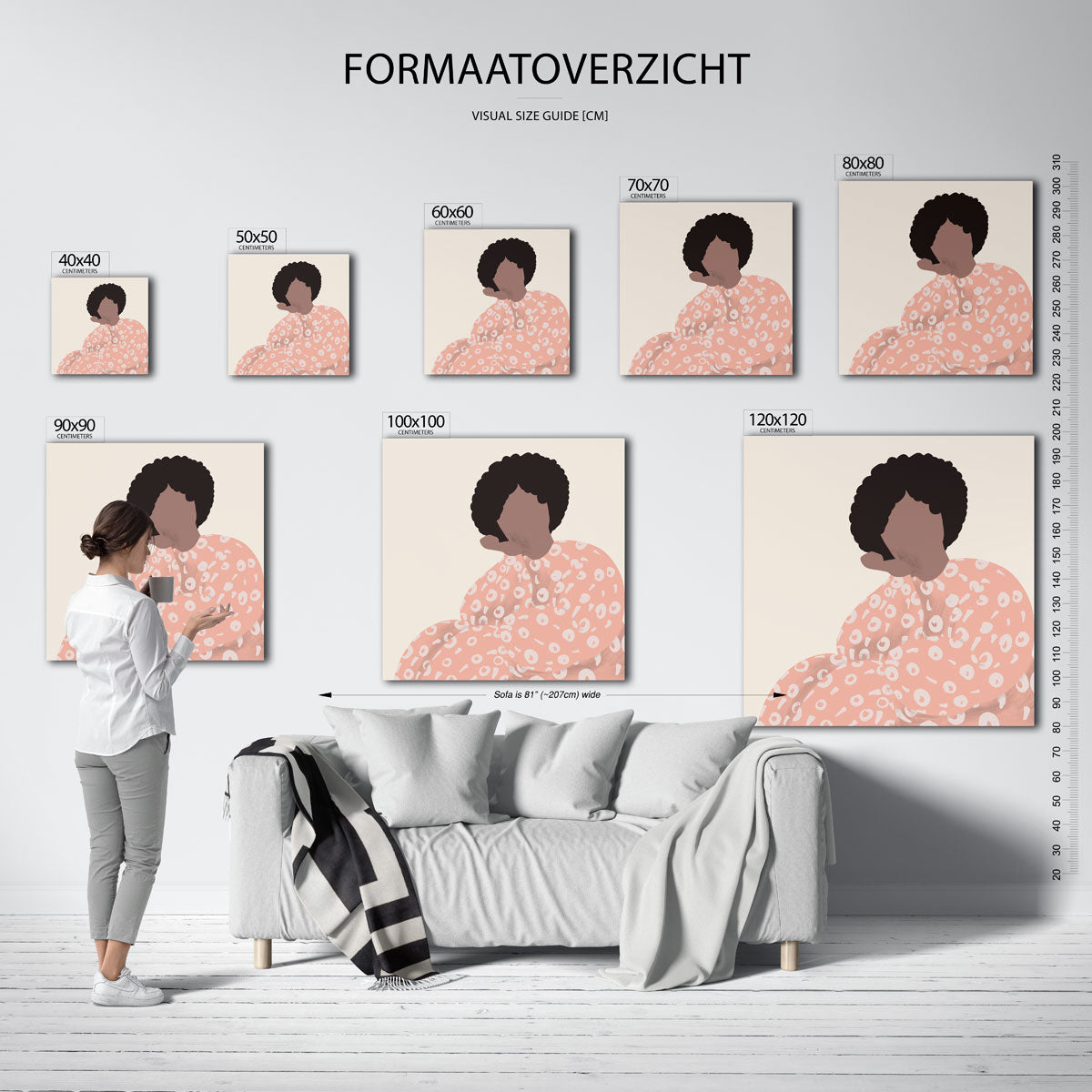 Figuur met patroon Poster
