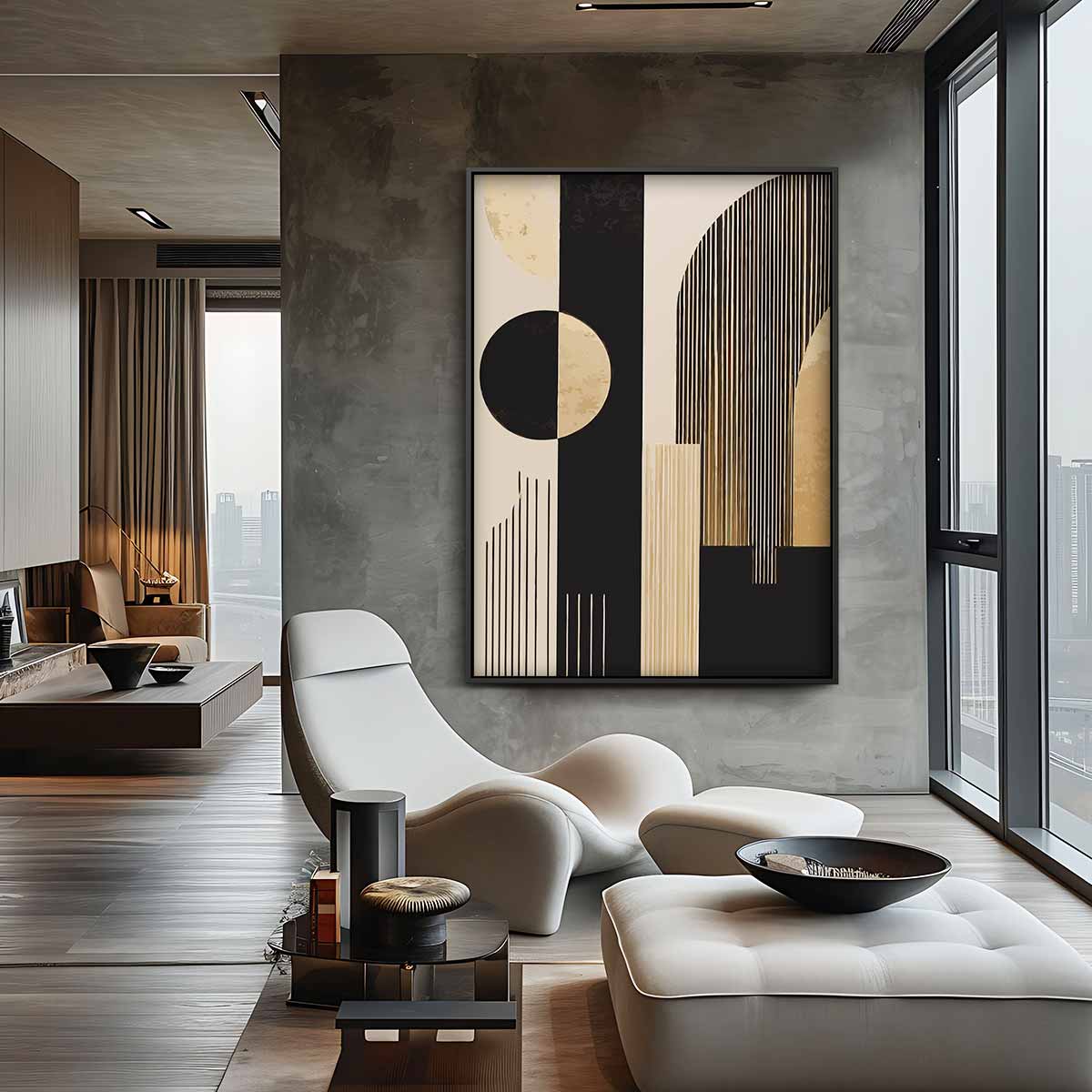 Modern Geometrisch Wandkunstwerk Kunstwerk-canvas-dibond-plexiglas-wanddecoratie-WallArtistic