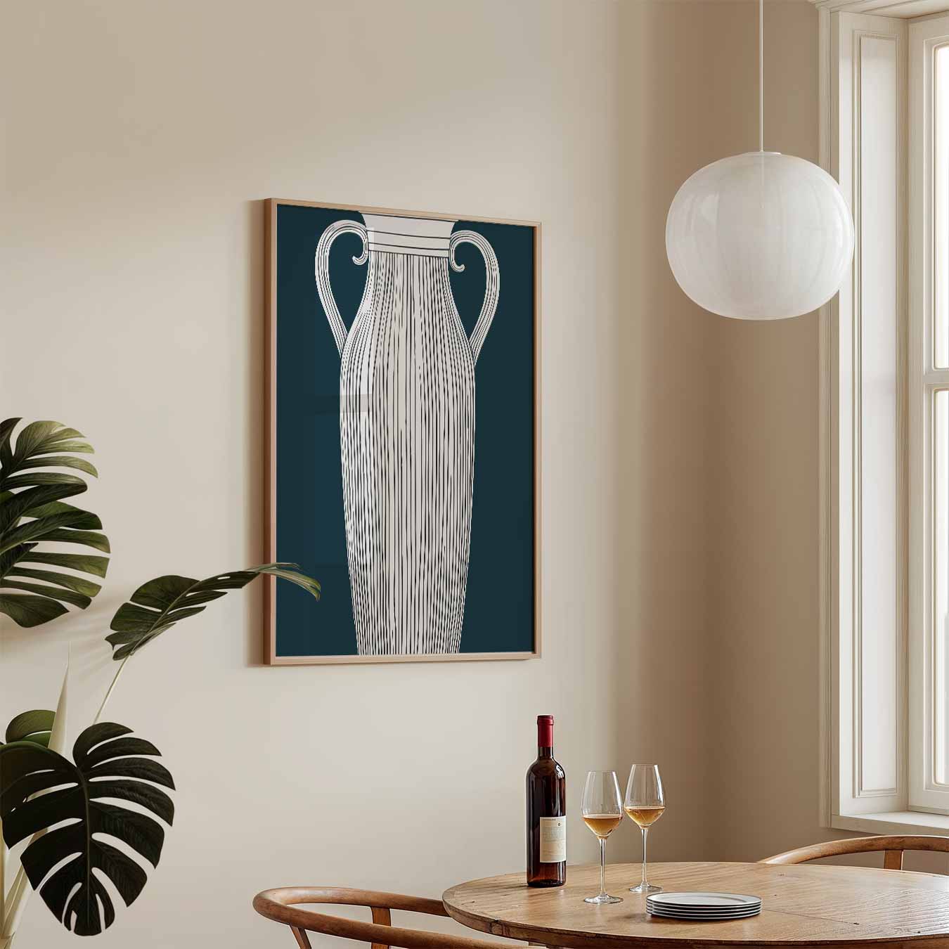 Elegante Vaas Illustratie Poster