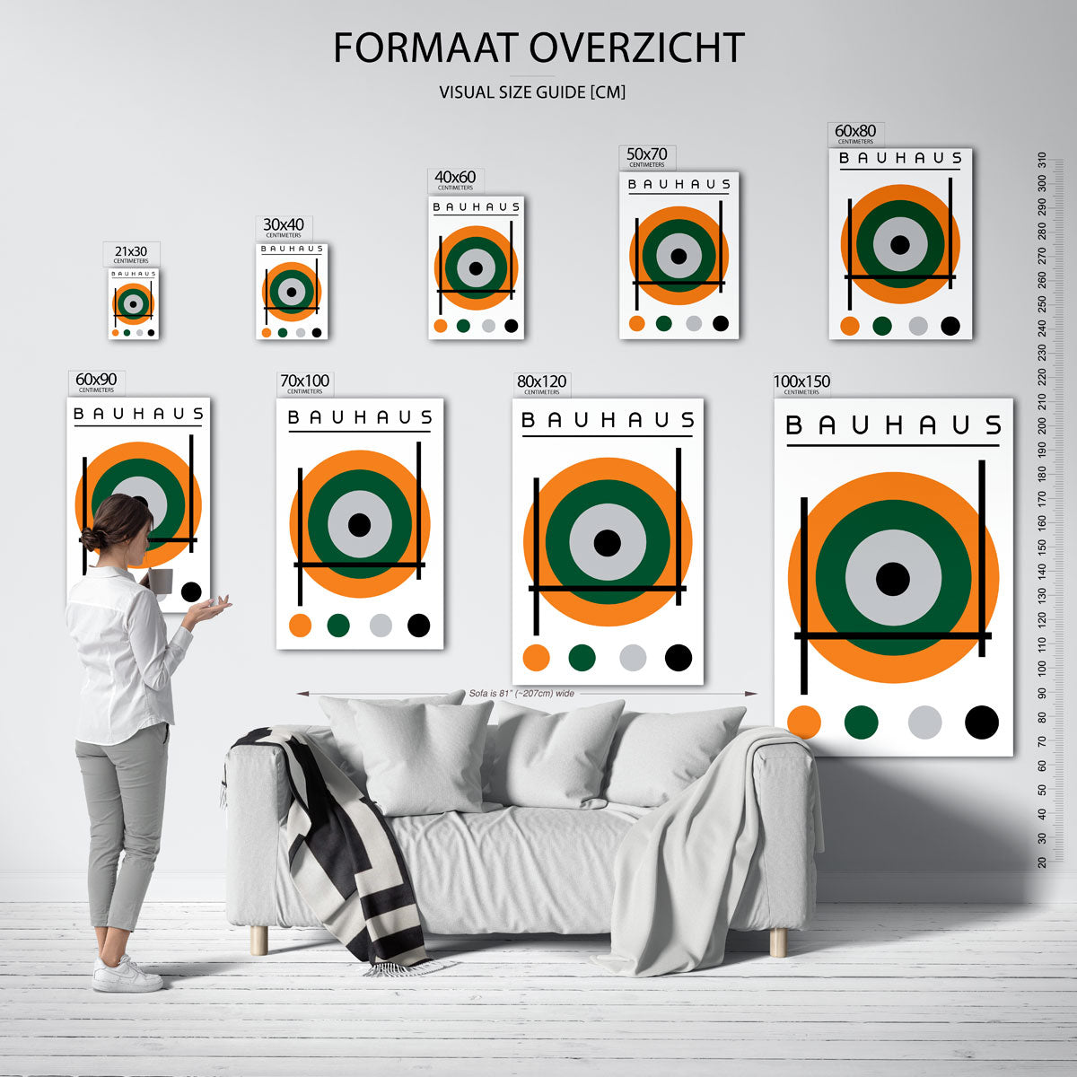 Cirkel en lijnen Poster