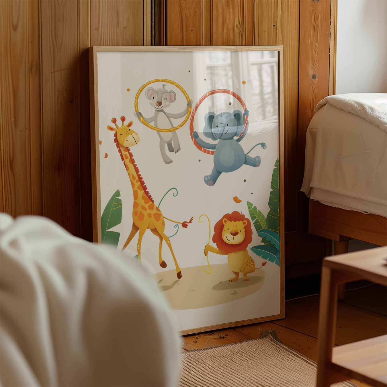 Vrolijke Safari Dieren Poster