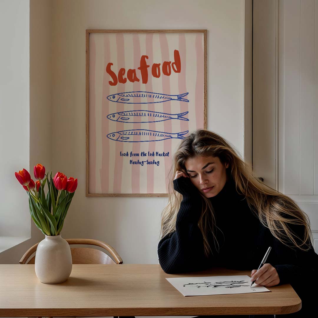 Stijlvolle Vismarkt Poster-WallArtistic