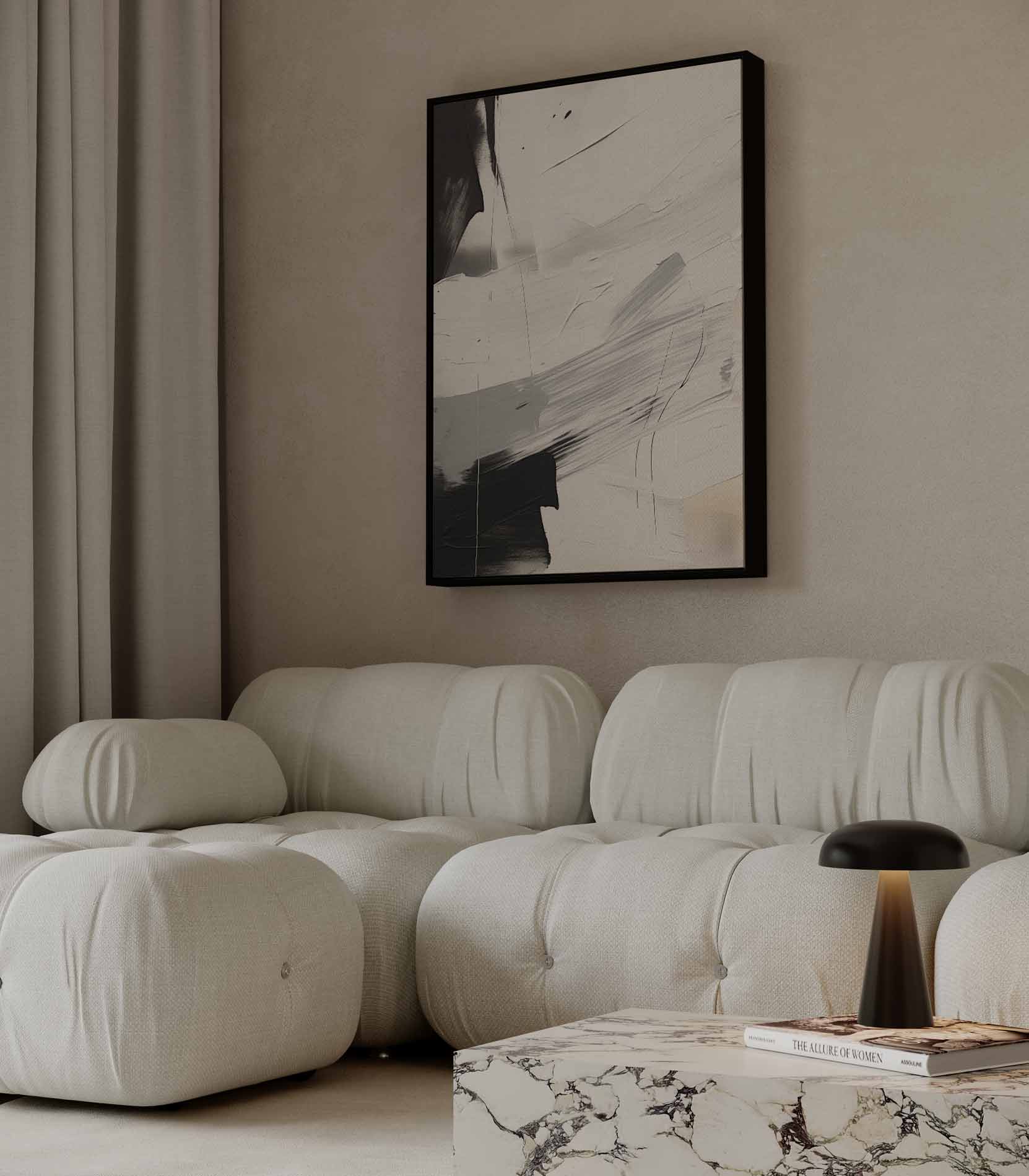 Mystiek in Monochroom Kunstwerk-canvas-dibond-plexiglas-wanddecoratie-WallArtistic