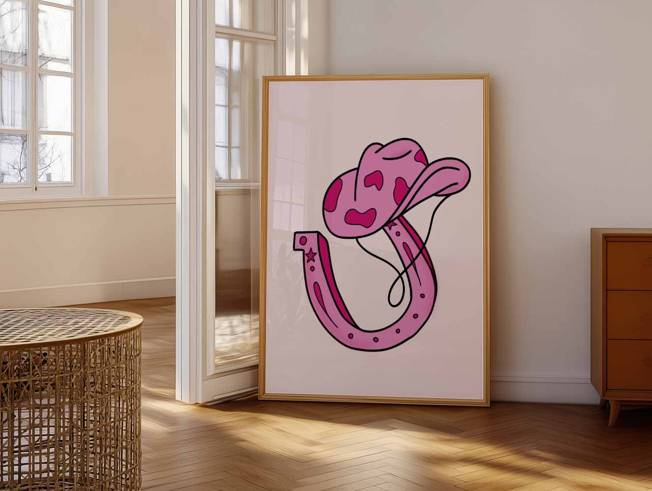 Roze Cowboy Magie Poster