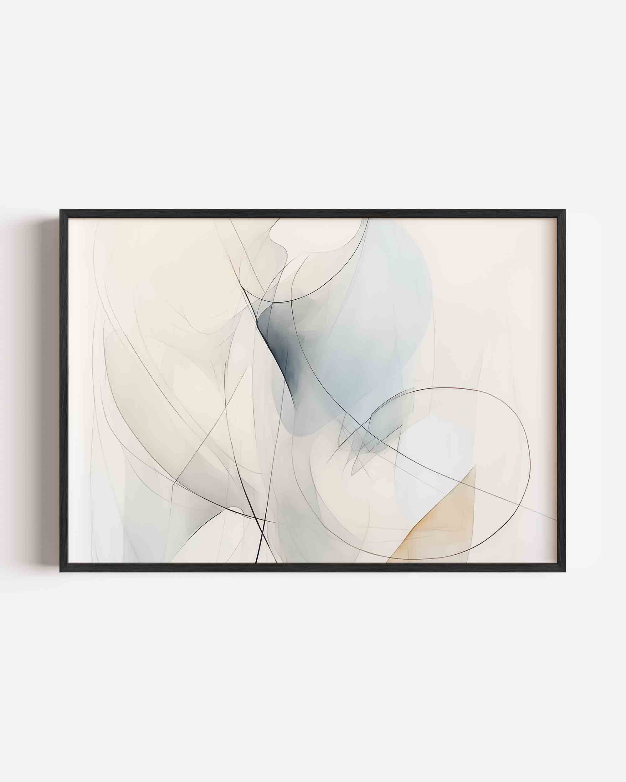 Abstracte lijnen en vormen Poster