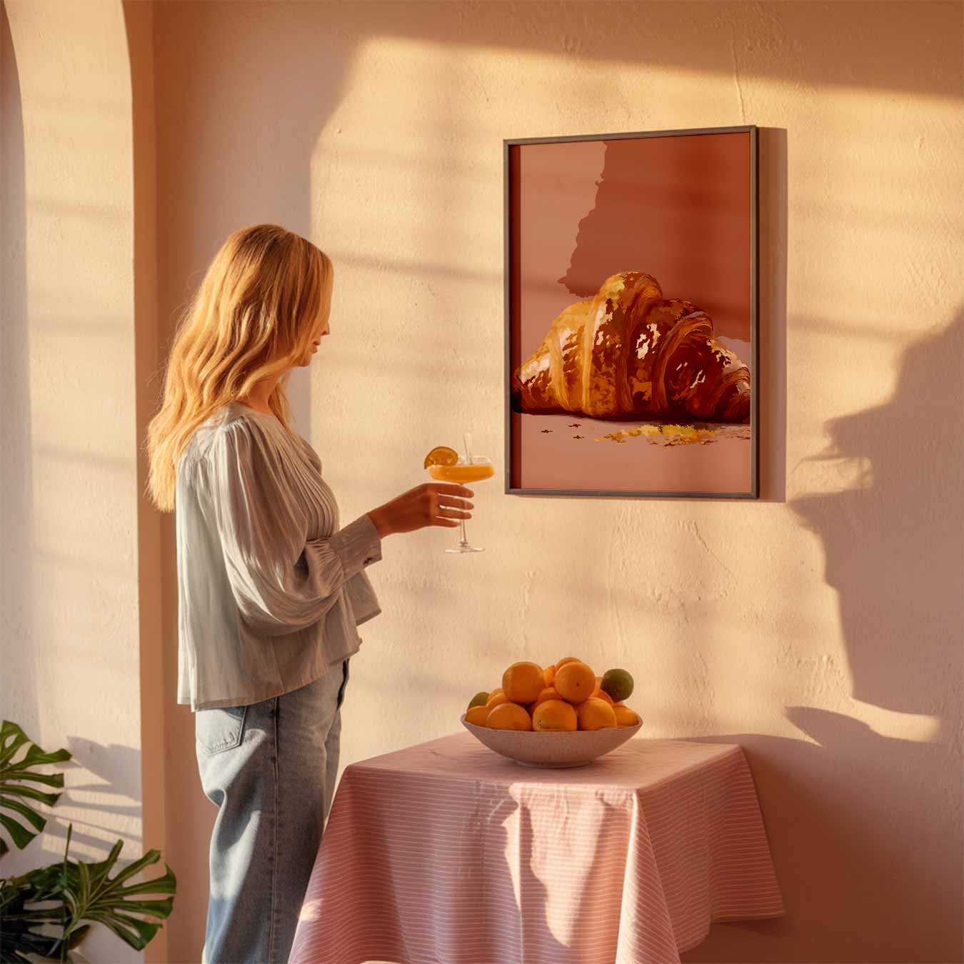 Stijlvolle Croissant Poster-WallArtistic