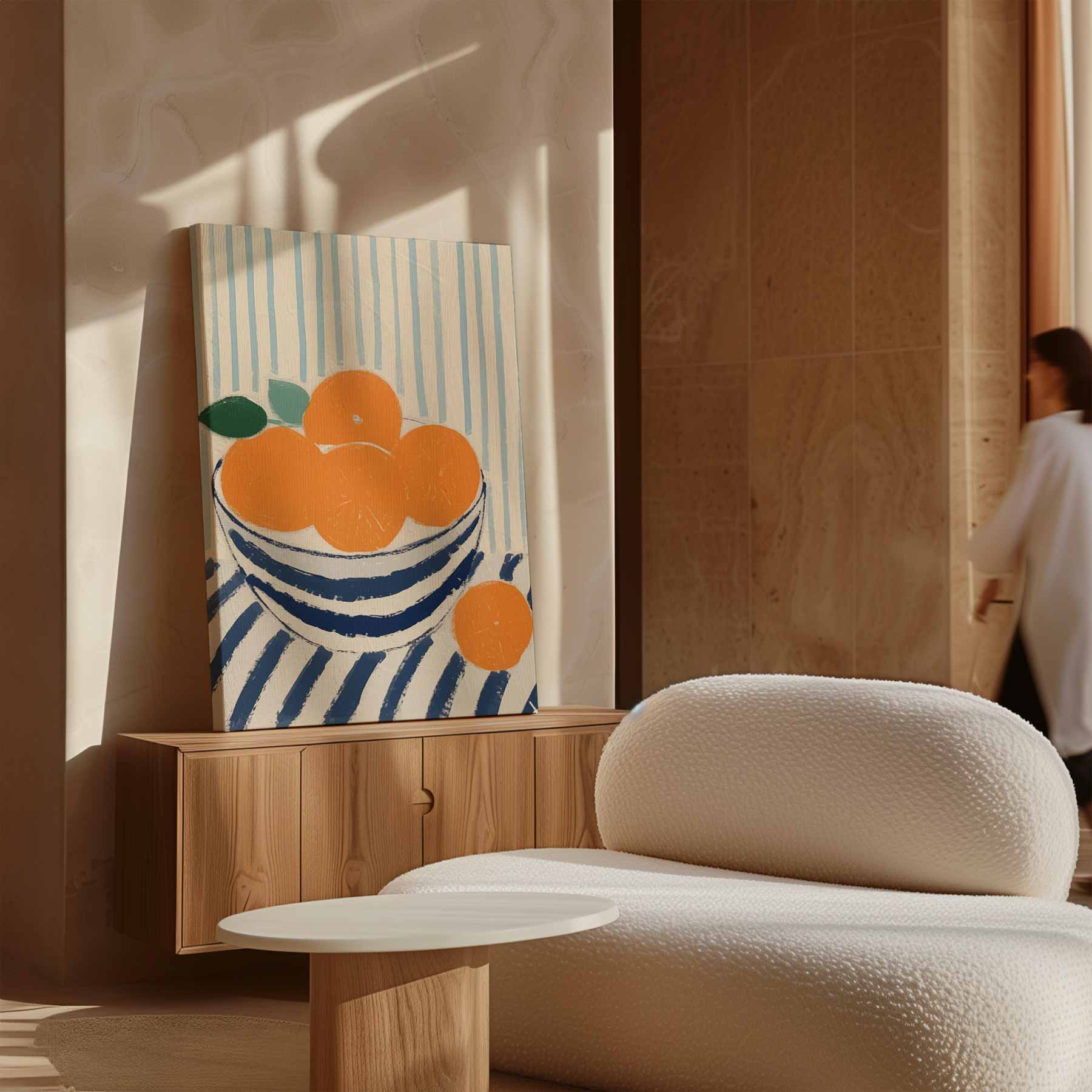 Zomers Stilleven met Mandarijnen Kunstwerk-canvas-dibond-plexiglas-wanddecoratie-WallArtistic