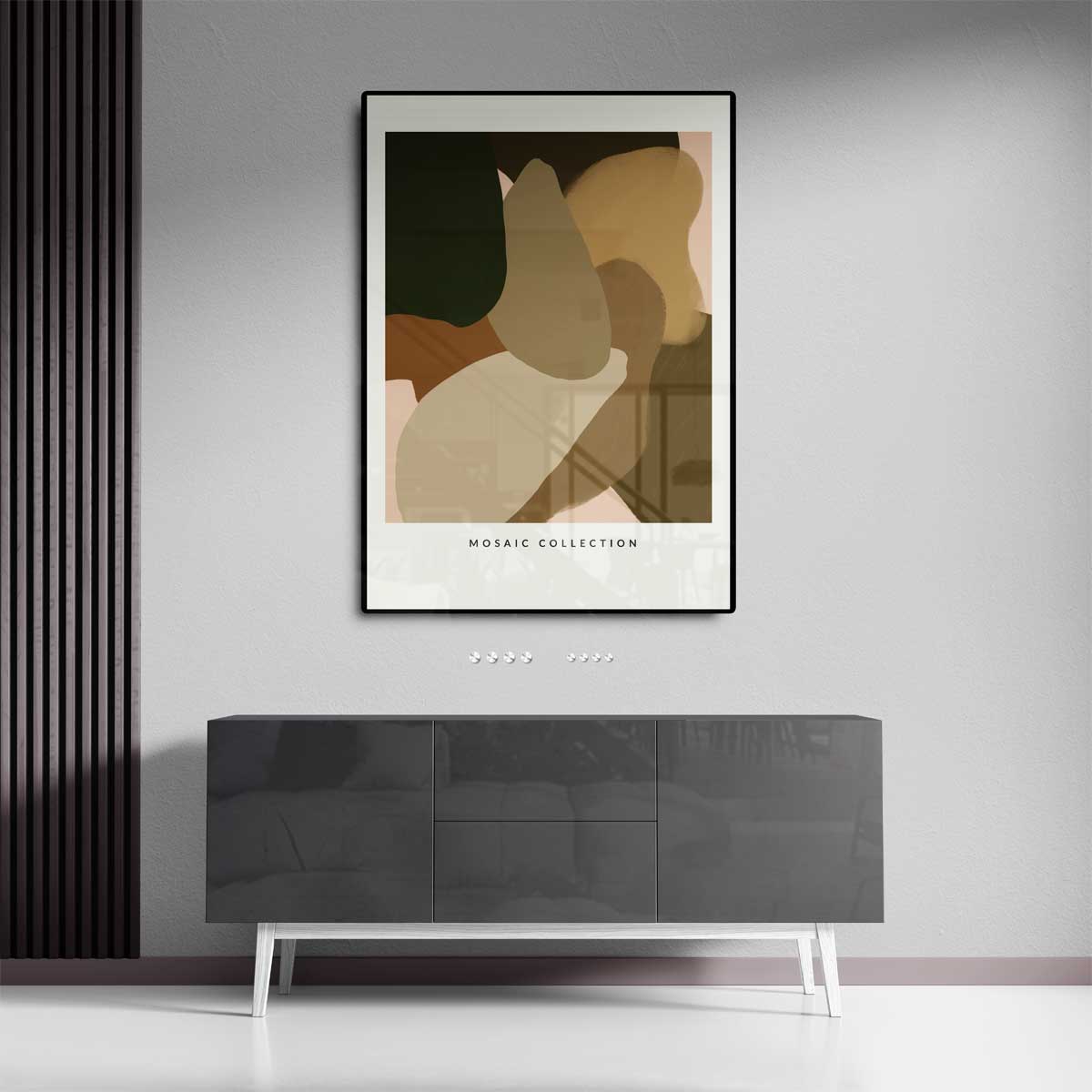 Aardse Harmonie in Abstract Kunstwerk-canvas-dibond-plexiglas-wanddecoratie-WallArtistic