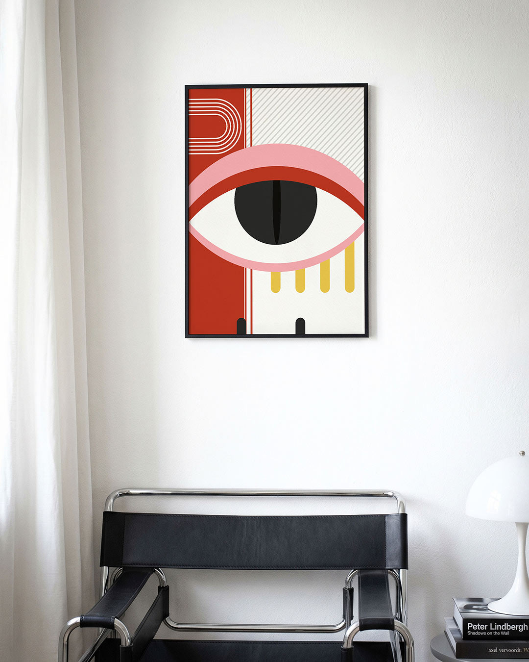 Oog en lijnen – moderne Bauhaus wandkunst als poster