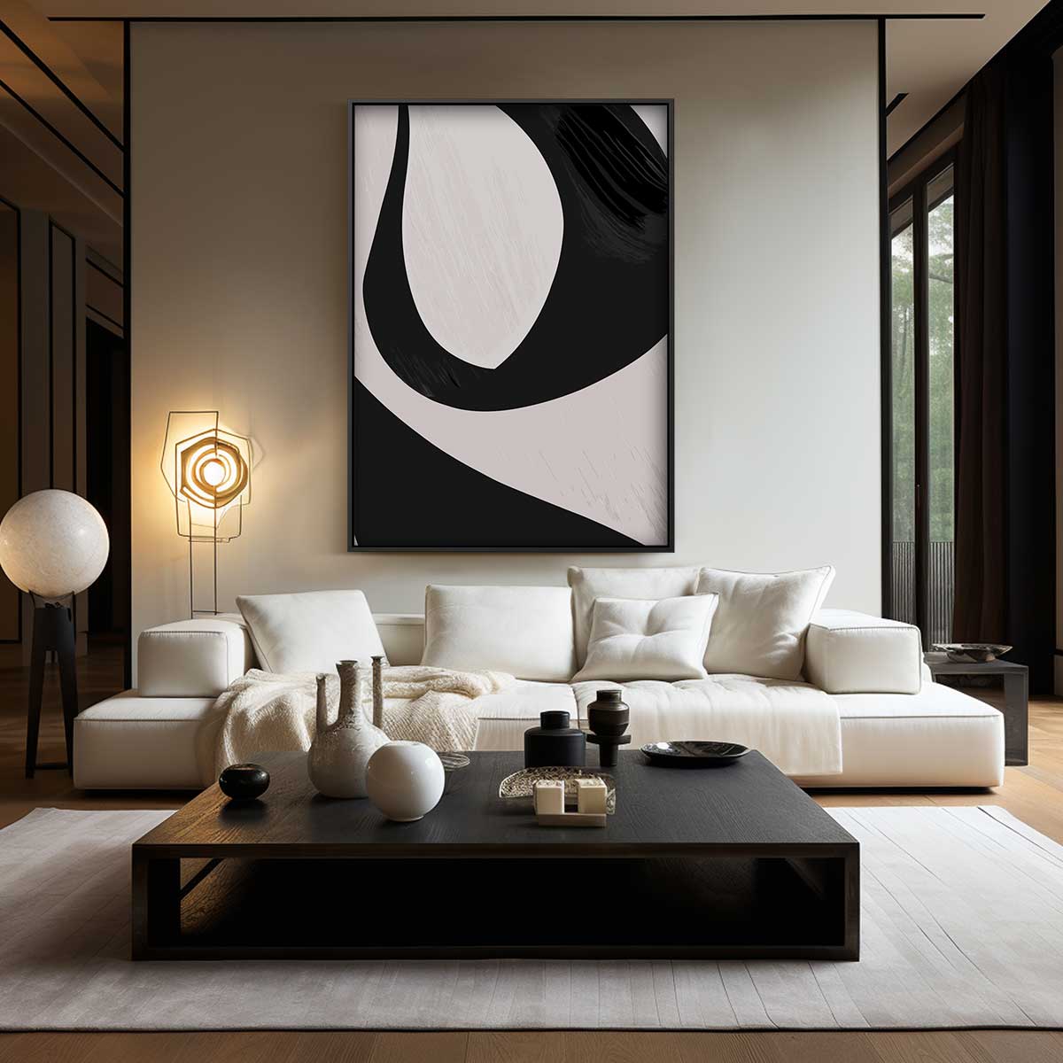 Dynamische Abstractie Kunstwerk-canvas-dibond-plexiglas-wanddecoratie-WallArtistic