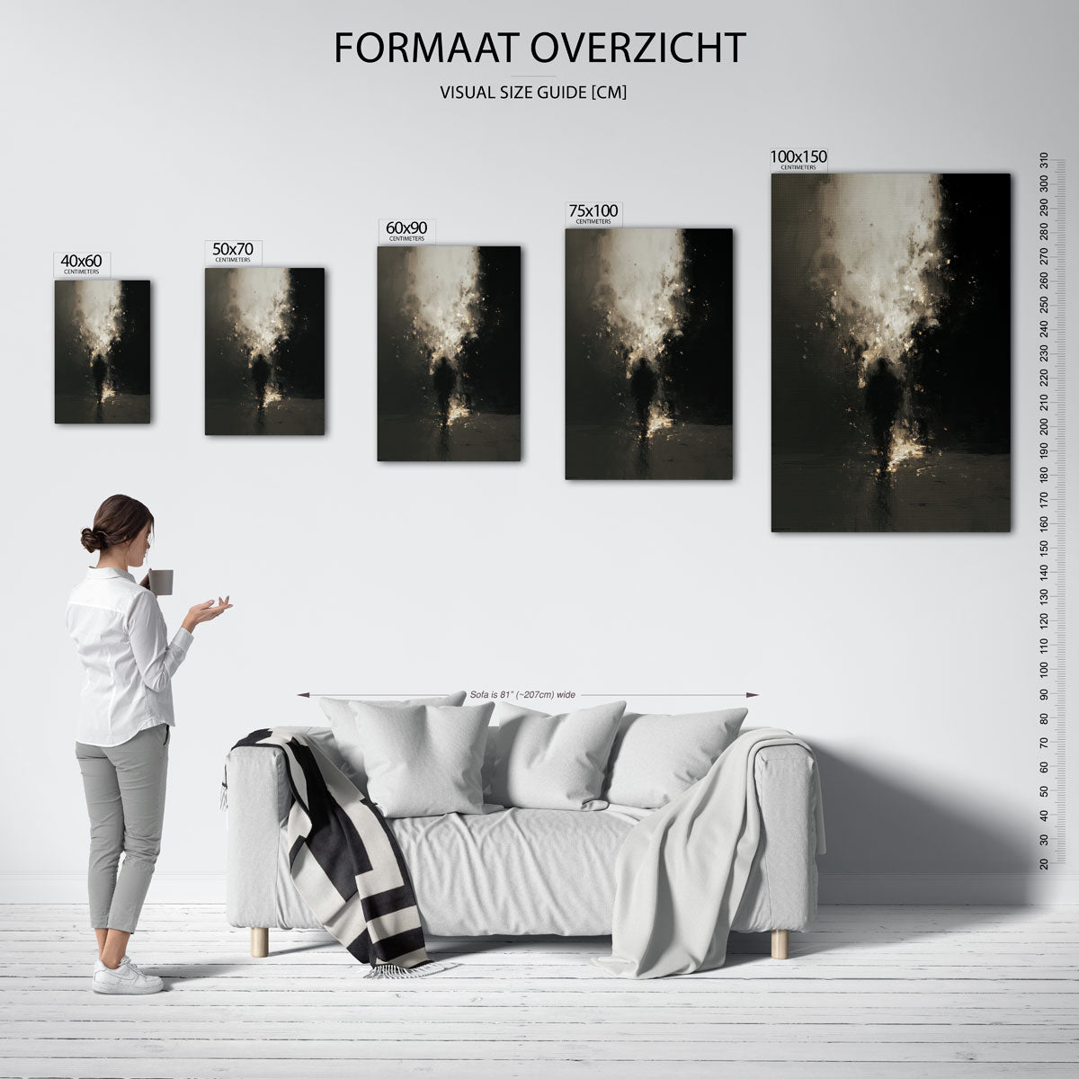 Mystieke schaduwfiguur Kunstwerk