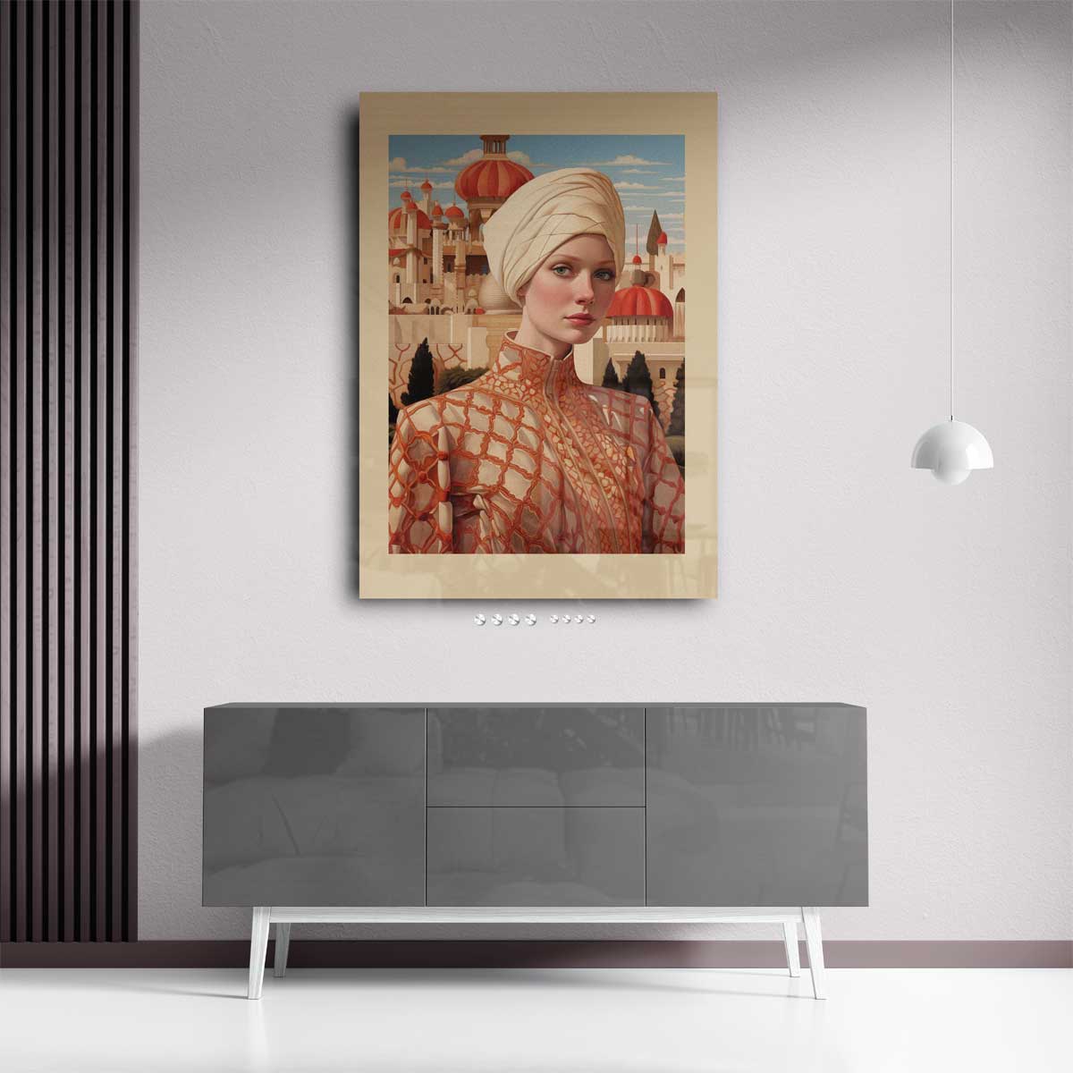 Oosterse Dromen Portret Kunstwerk-canvas-dibond-plexiglas-wanddecoratie-WallArtistic