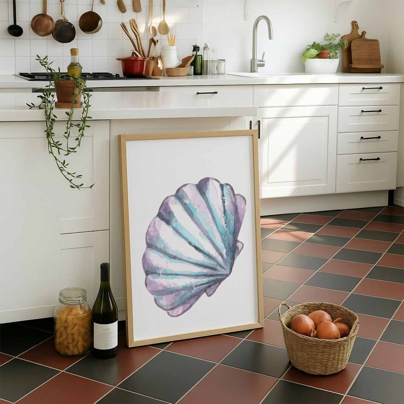 Pastelkleurige Schelp Poster-WallArtistic