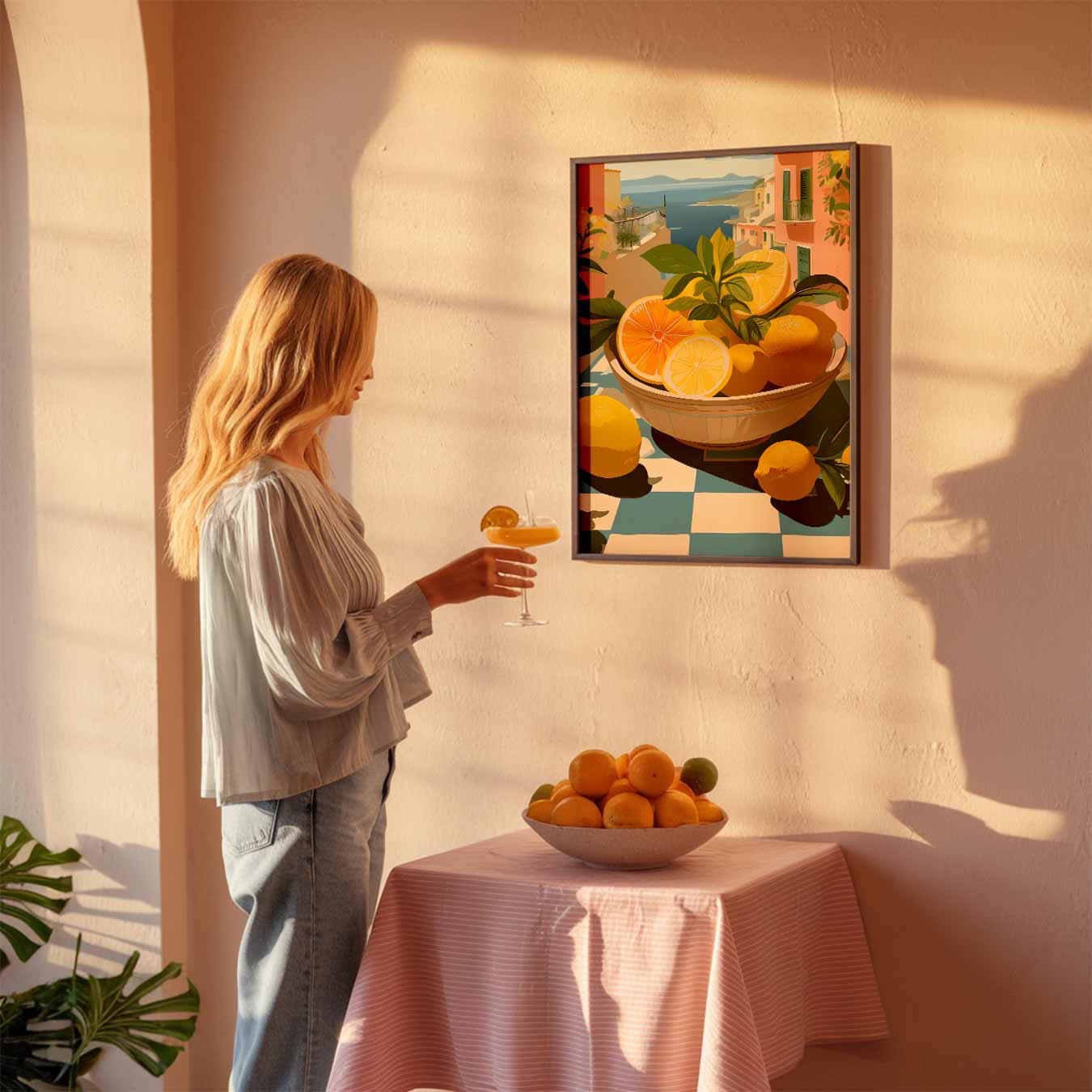 Zonnige Citrustrio Poster