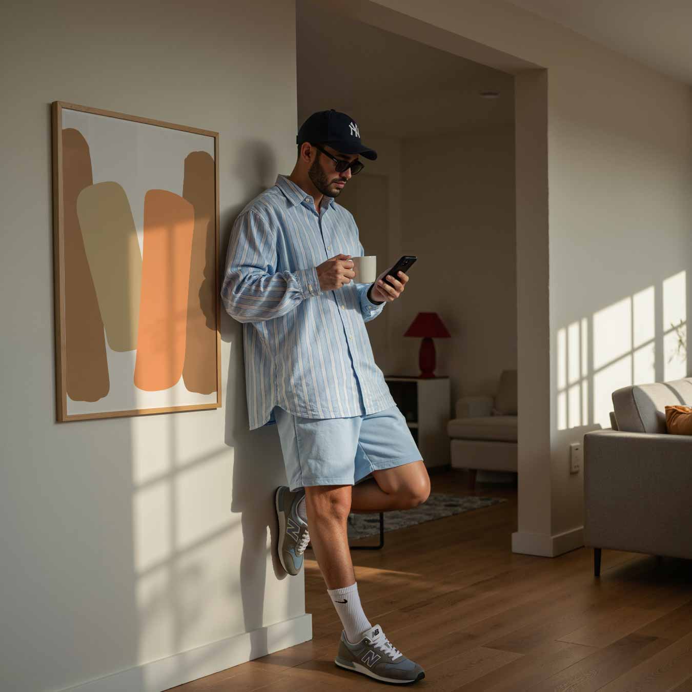 Abstracte Aardetinten Poster-WallArtistic