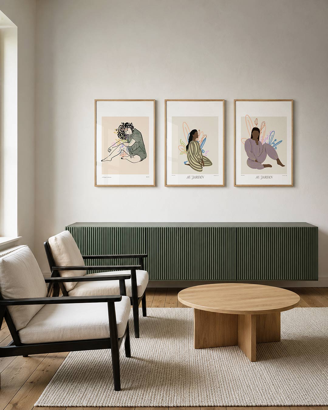 Vormen en bloemen Posterset