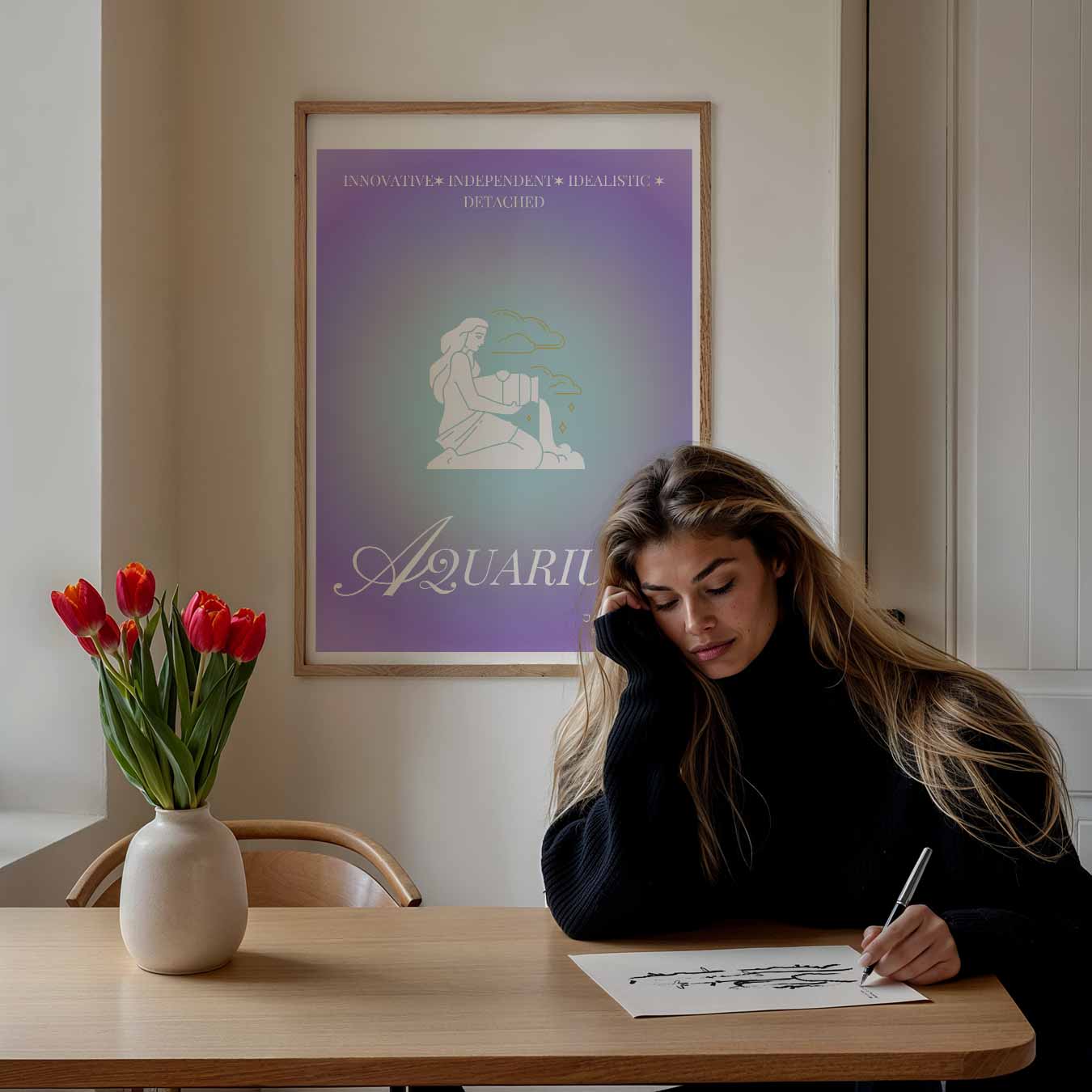 Stijlvolle Waterman Sterrenbeeld Poster