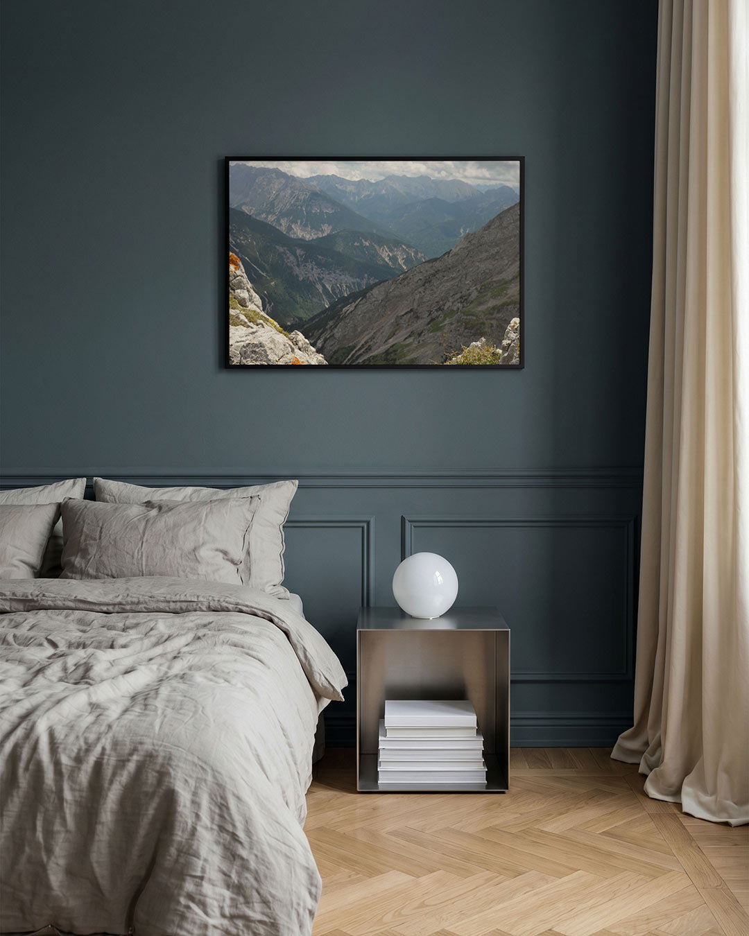 Berglandschap met rotsen Poster