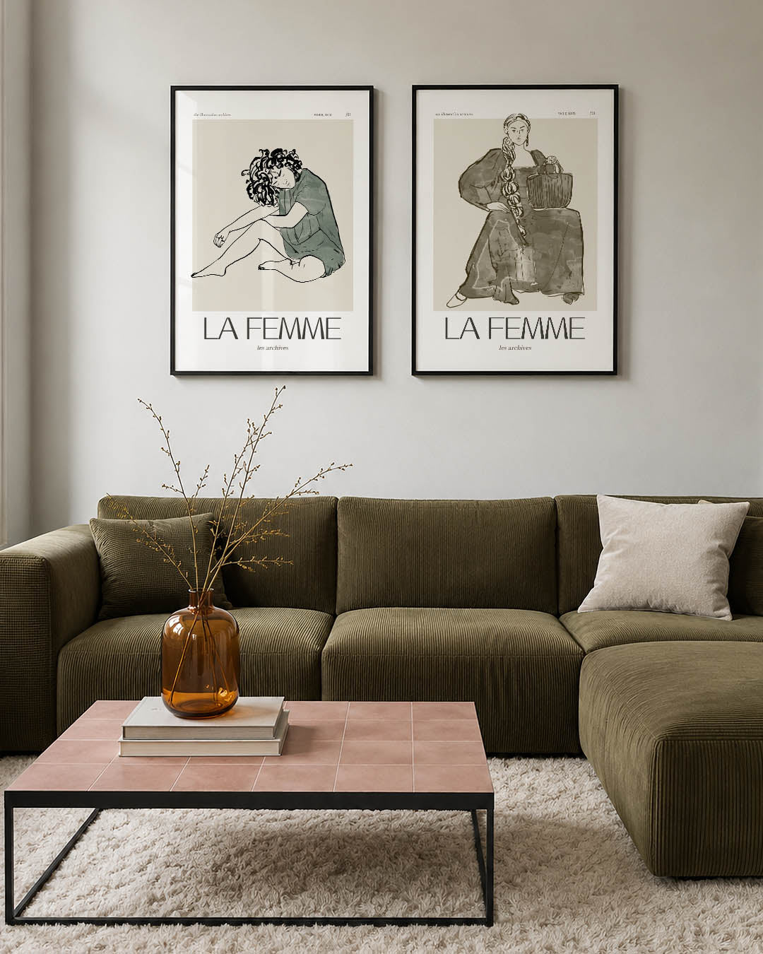 Zittende vrouw Posterset