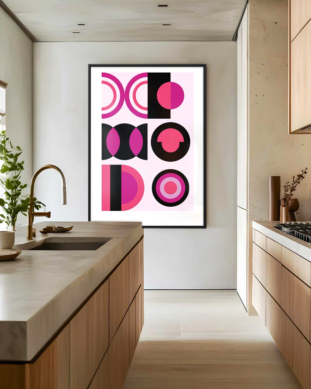 Geometrische Uitspatting Kunstwerk-canvas-dibond-plexiglas-wanddecoratie-WallArtistic