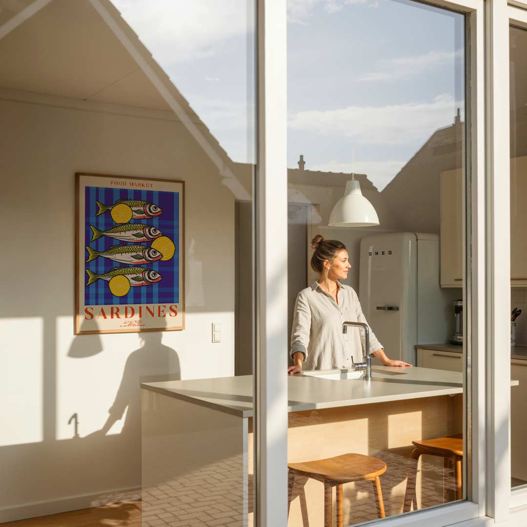 Vintage Sardines Poster voor de Keuken Poster-WallArtistic