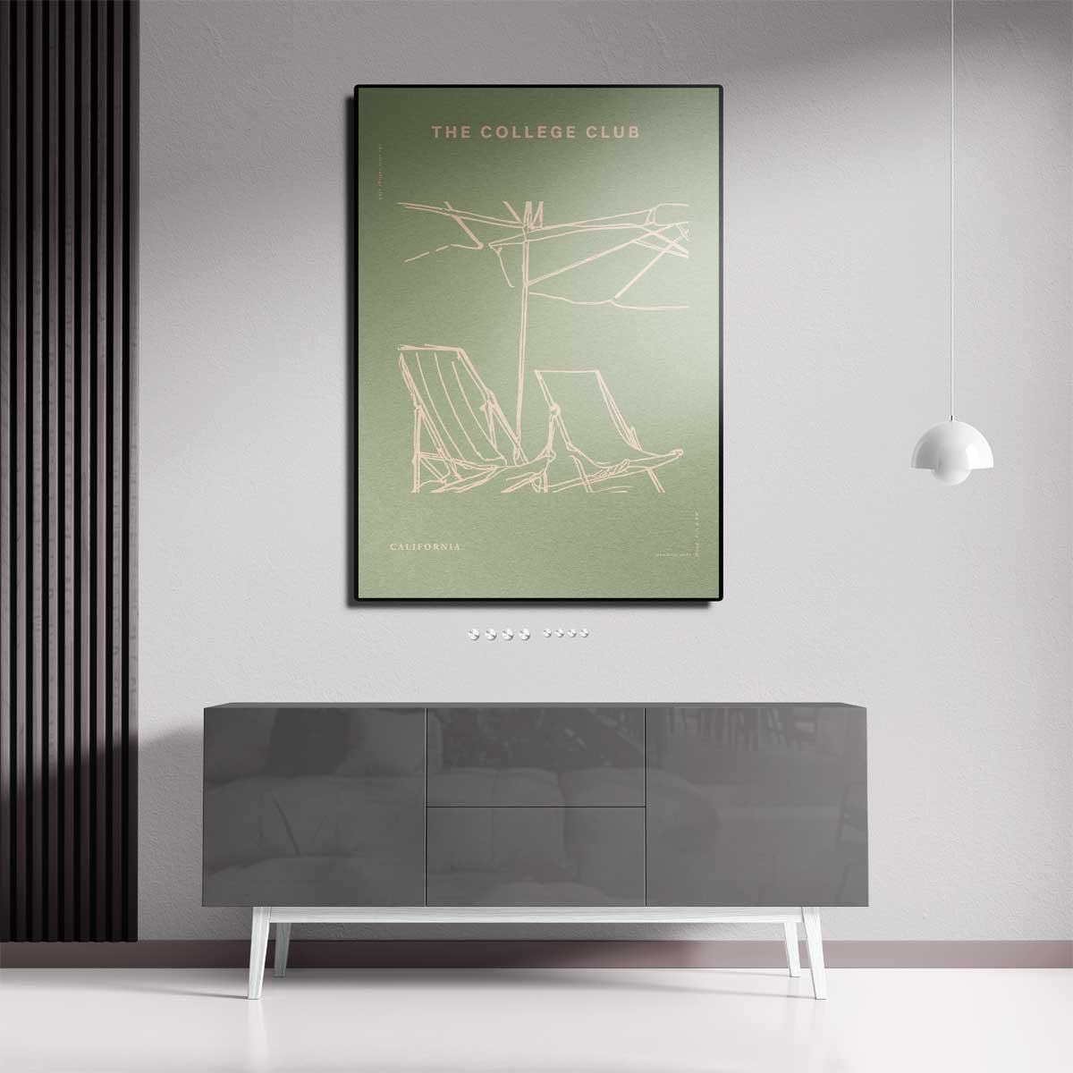 Strandstoelen Onder Parasol Kunstwerk-canvas-dibond-plexiglas-wanddecoratie-WallArtistic
