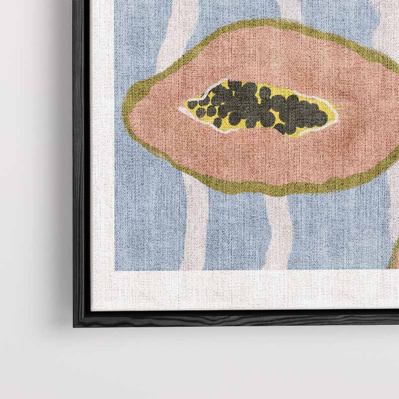 Tropische Papaya Vibes Kunstwerk-canvas-dibond-plexiglas-wanddecoratie-WallArtistic