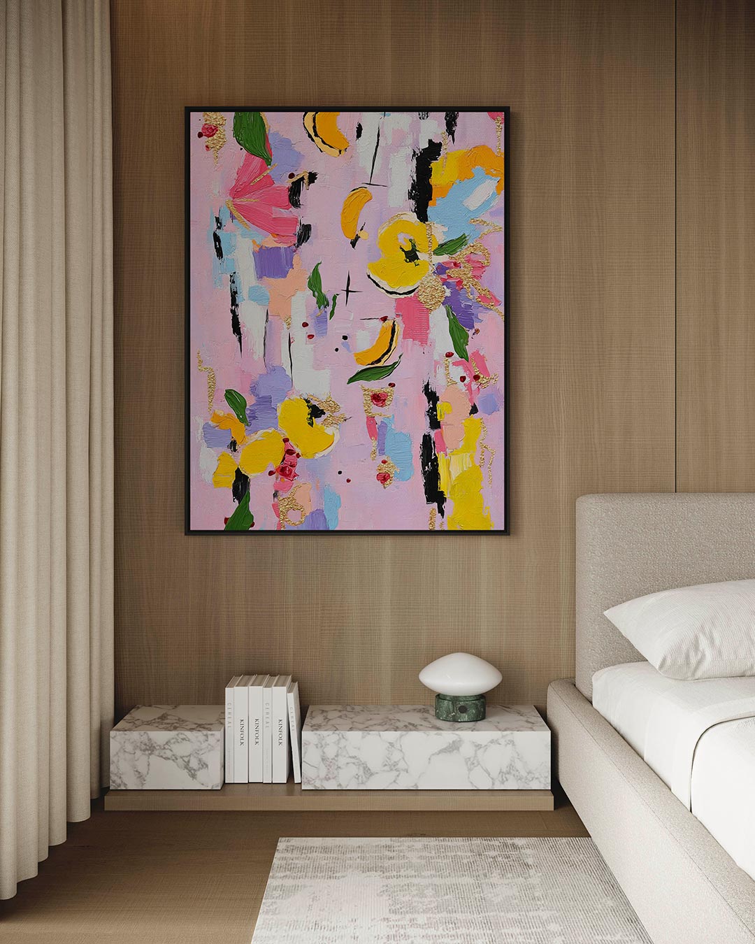 Kleurrijke bloemenvormen Kunstwerk