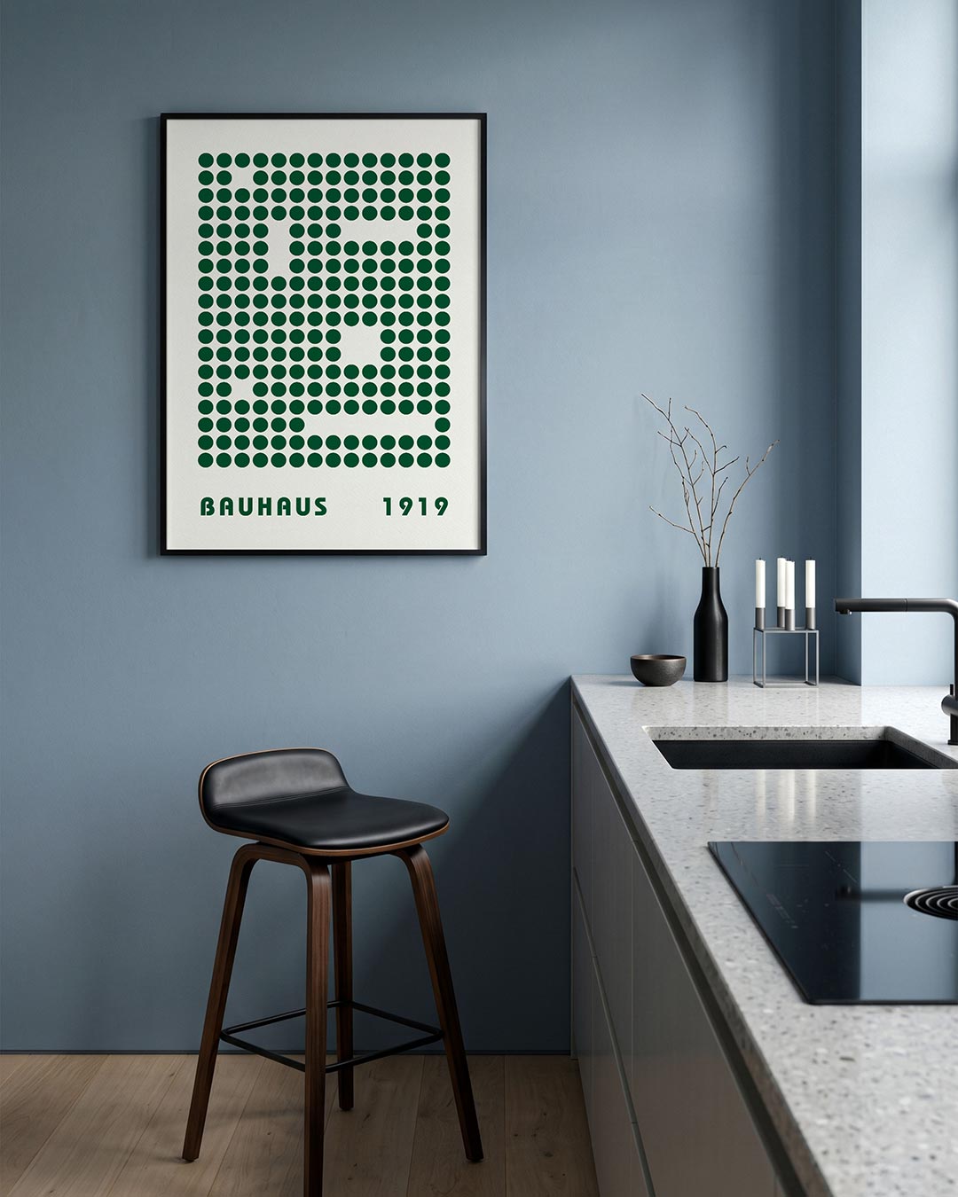 Puntpatroon en ruimte Poster