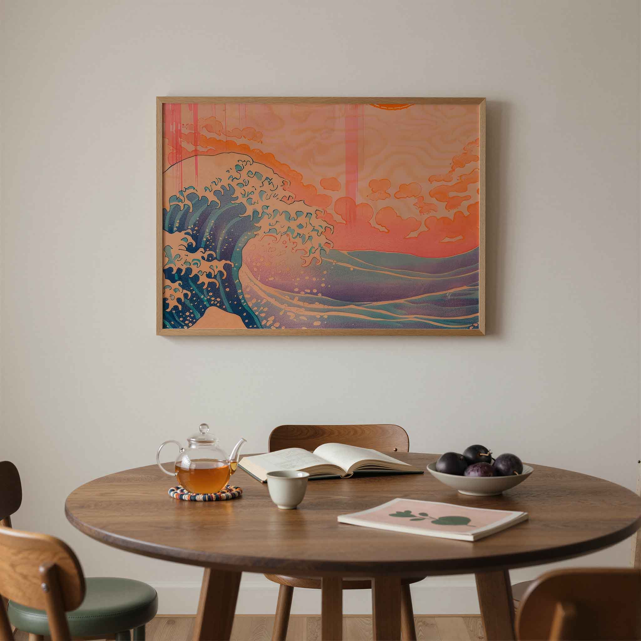 Golven en wolken Poster
