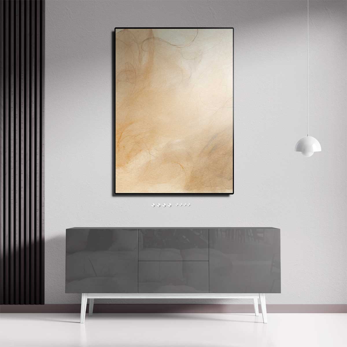 Dansende Lijnen in Amber Kunstwerk-canvas-dibond-plexiglas-wanddecoratie-WallArtistic