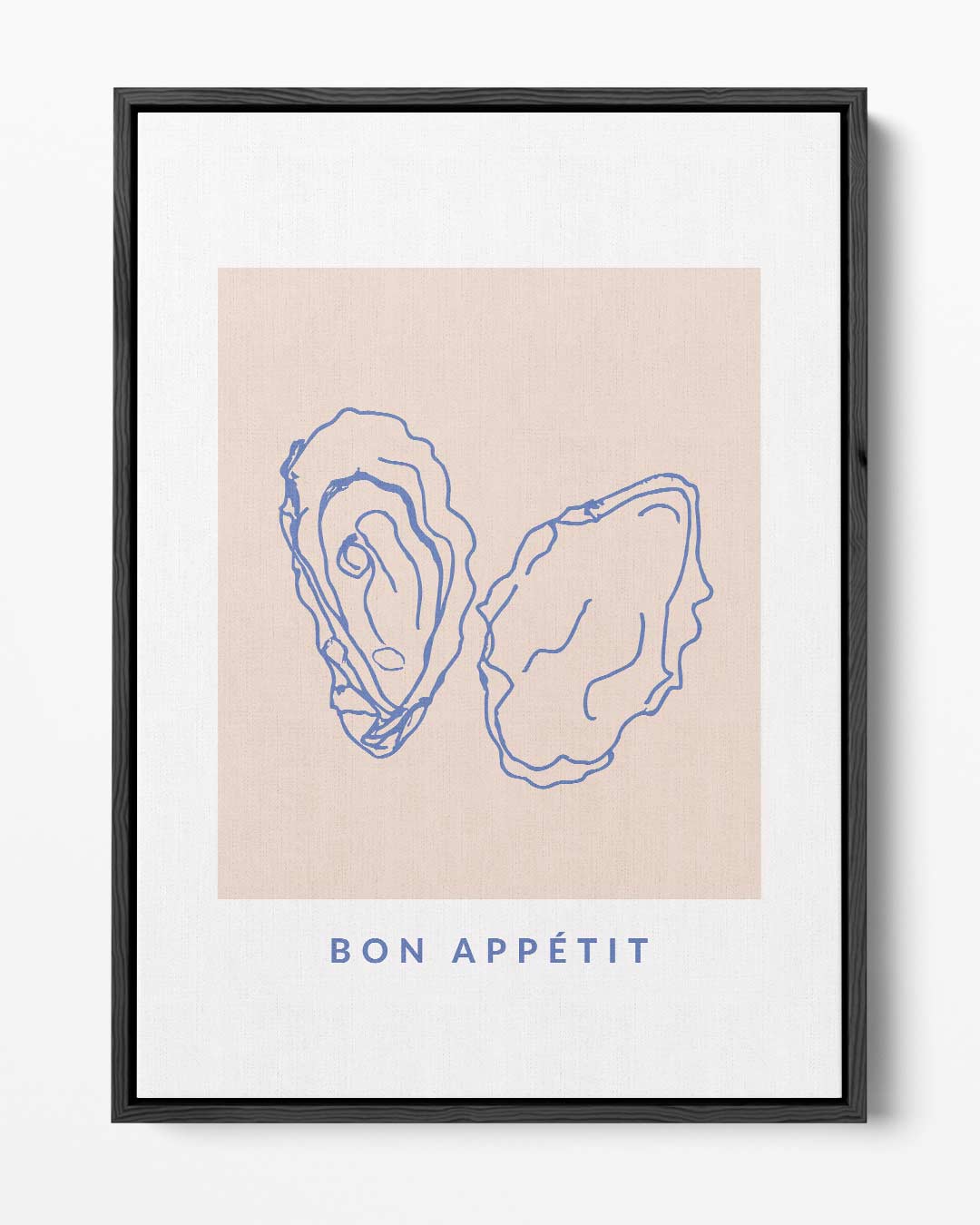 Stijlvolle Oester Illustratie Kunstwerk-canvas-dibond-plexiglas-wanddecoratie-WallArtistic