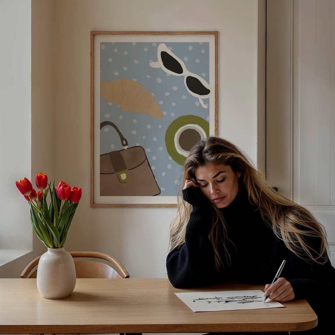 Stijlvolle Ontbijt Chic Poster-WallArtistic