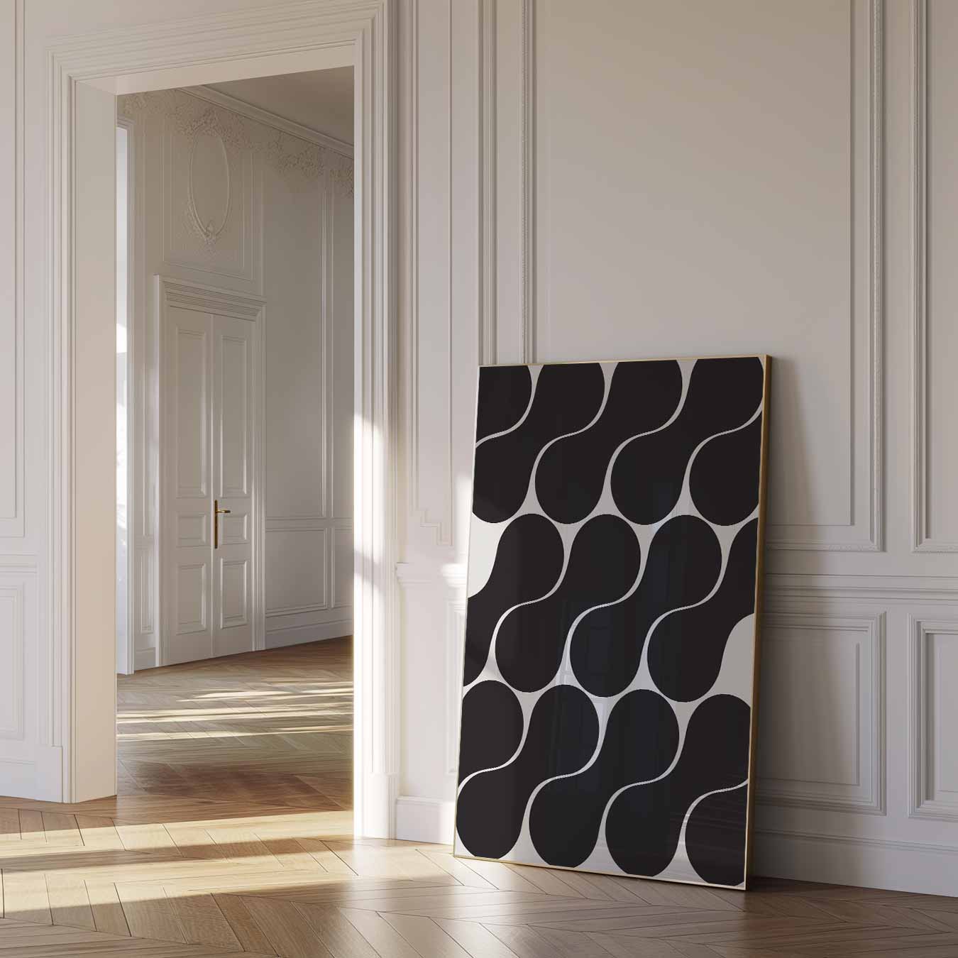 Stijlvolle Golfpatroon Poster-WallArtistic