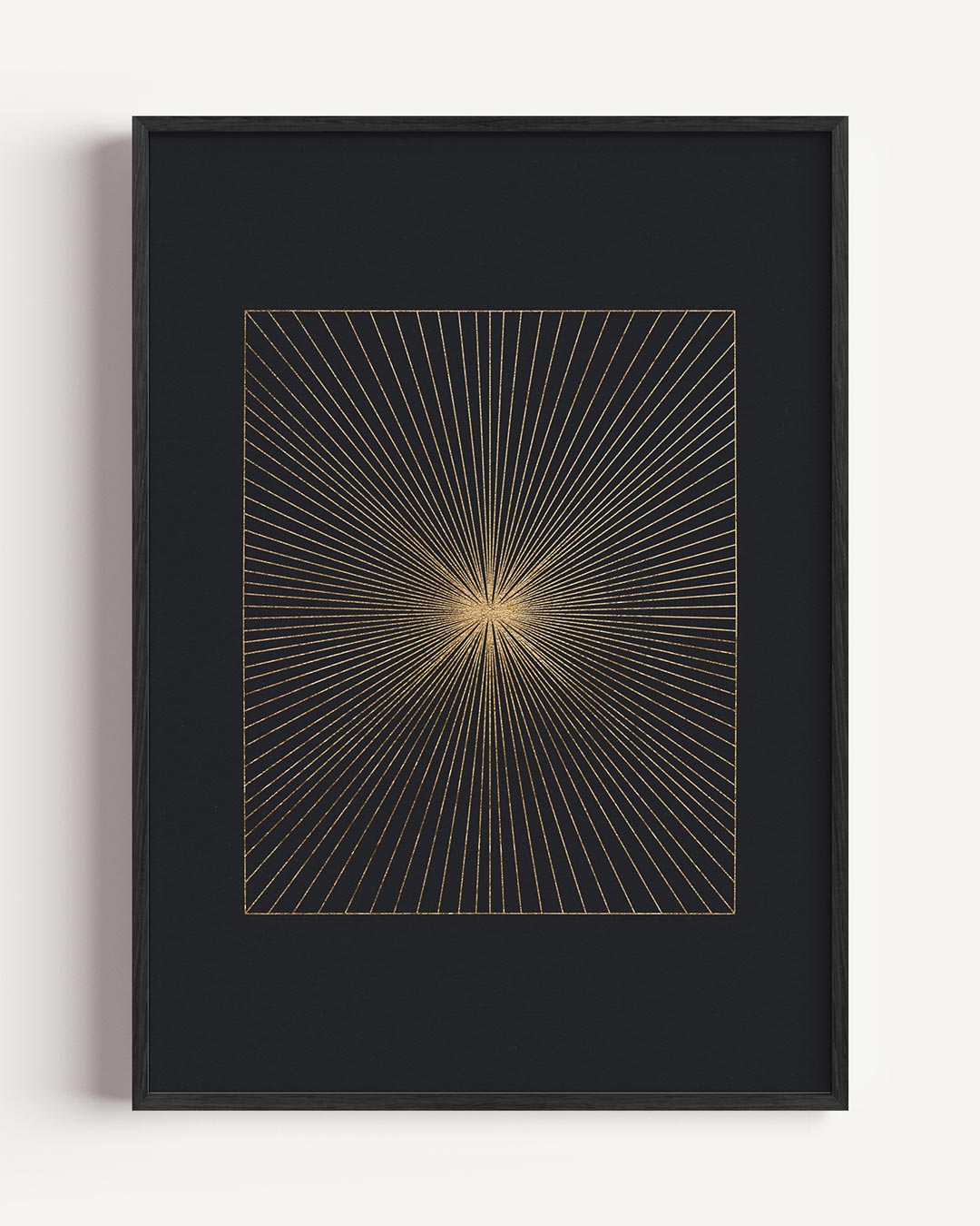 Stralende Gouden Lijnen Poster-WallArtistic