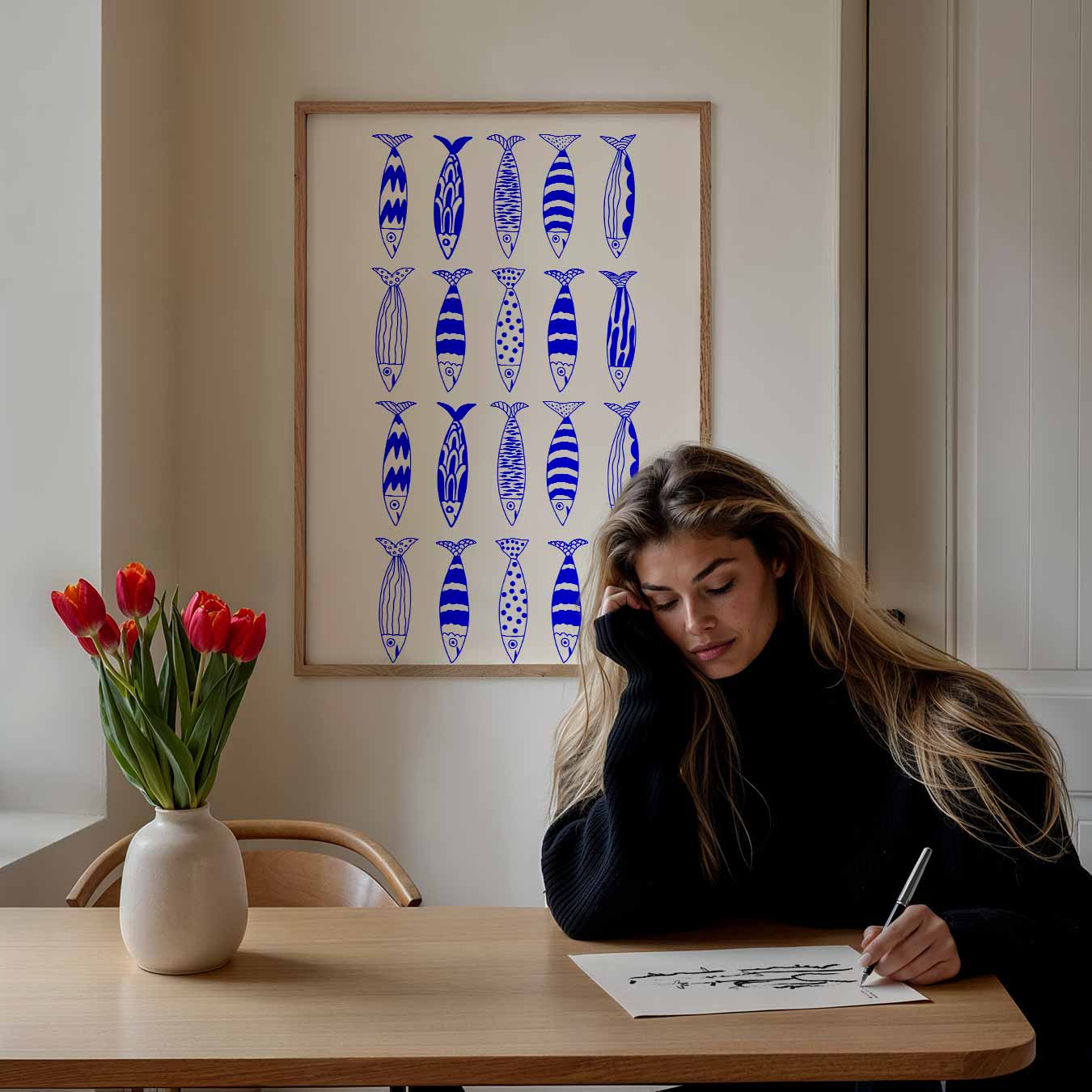 Vrolijke Visjes Wanddecoratie Poster-WallArtistic