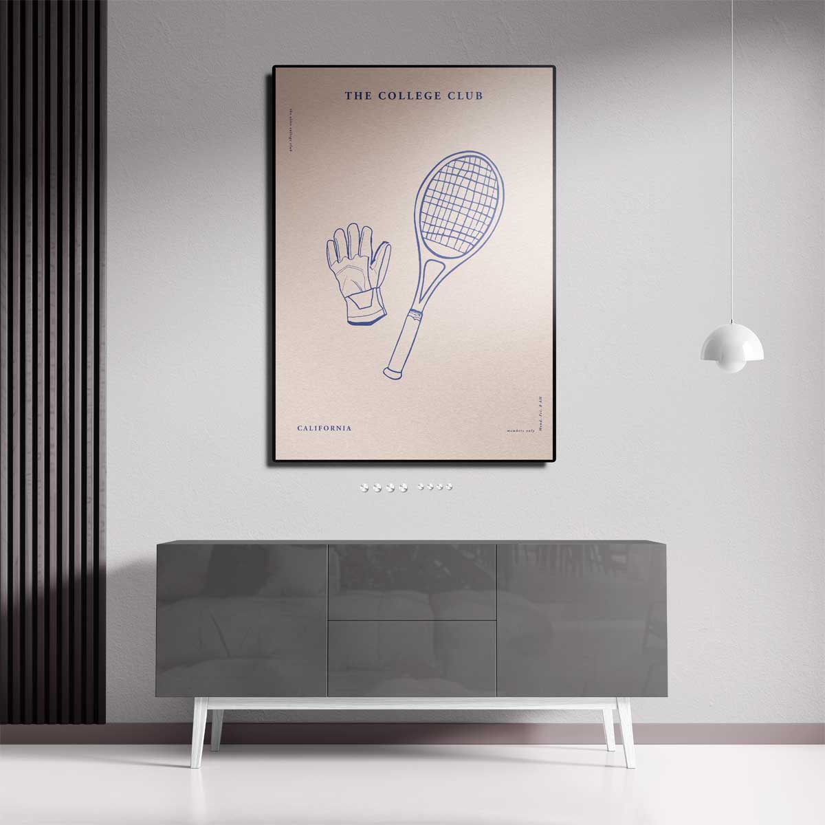 De College Club Print Kunstwerk-canvas-dibond-plexiglas-wanddecoratie-WallArtistic