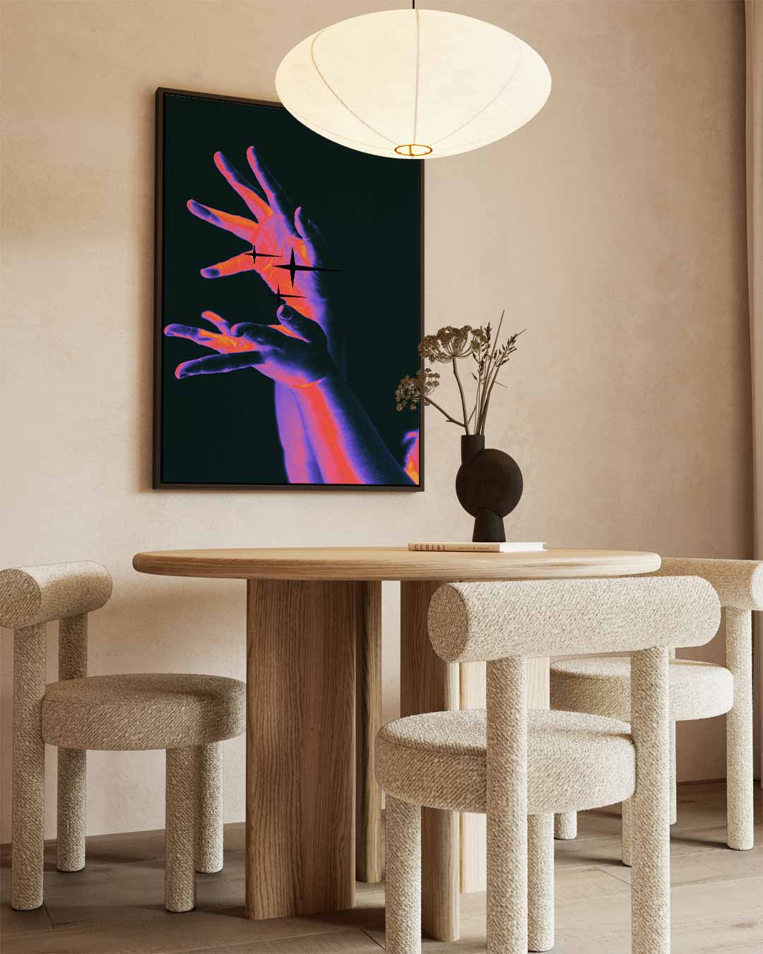 Mystieke Handbewegingen Kunstwerk-canvas-dibond-plexiglas-wanddecoratie-WallArtistic