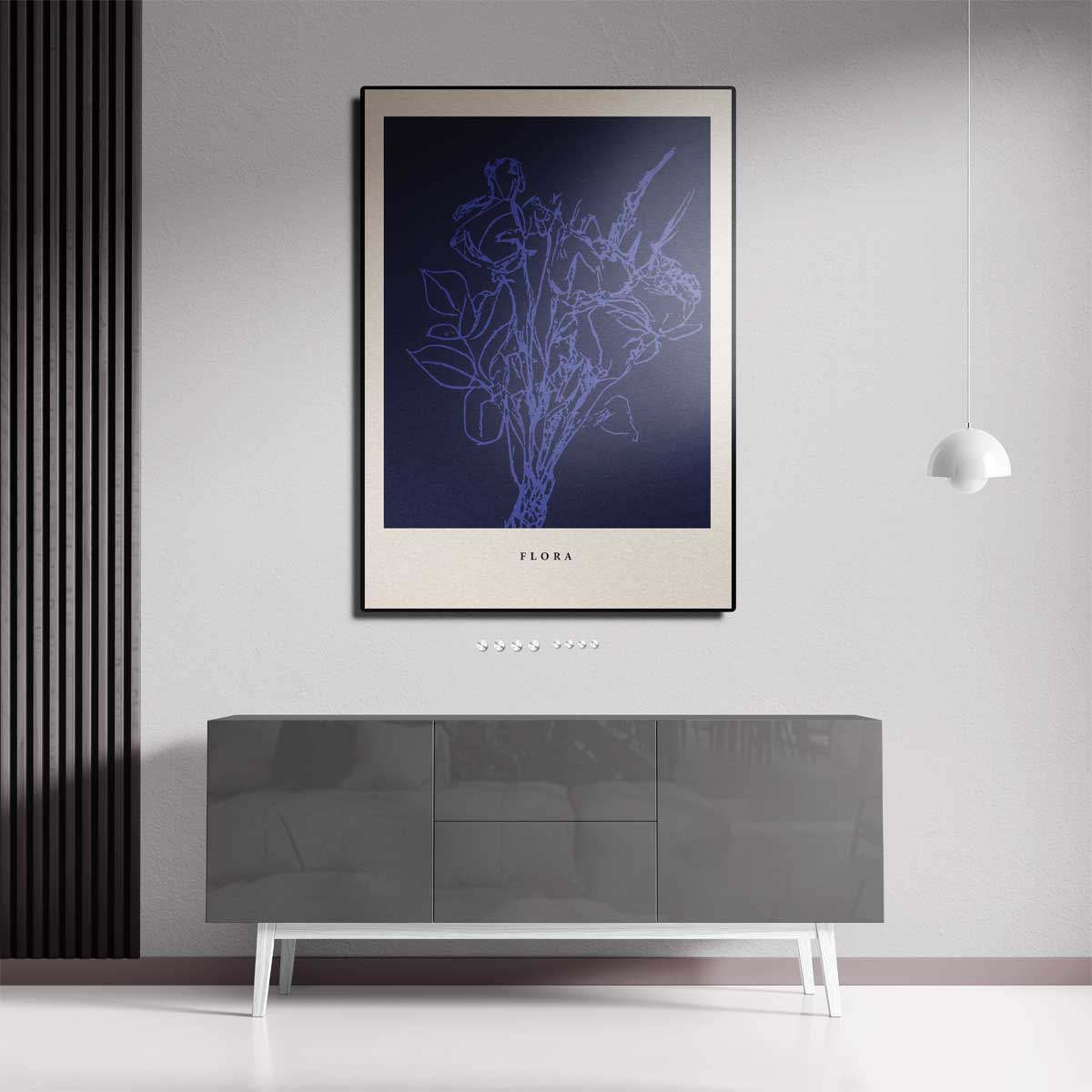 Bloemenpracht in Blauw Kunstwerk-canvas-dibond-plexiglas-wanddecoratie-WallArtistic