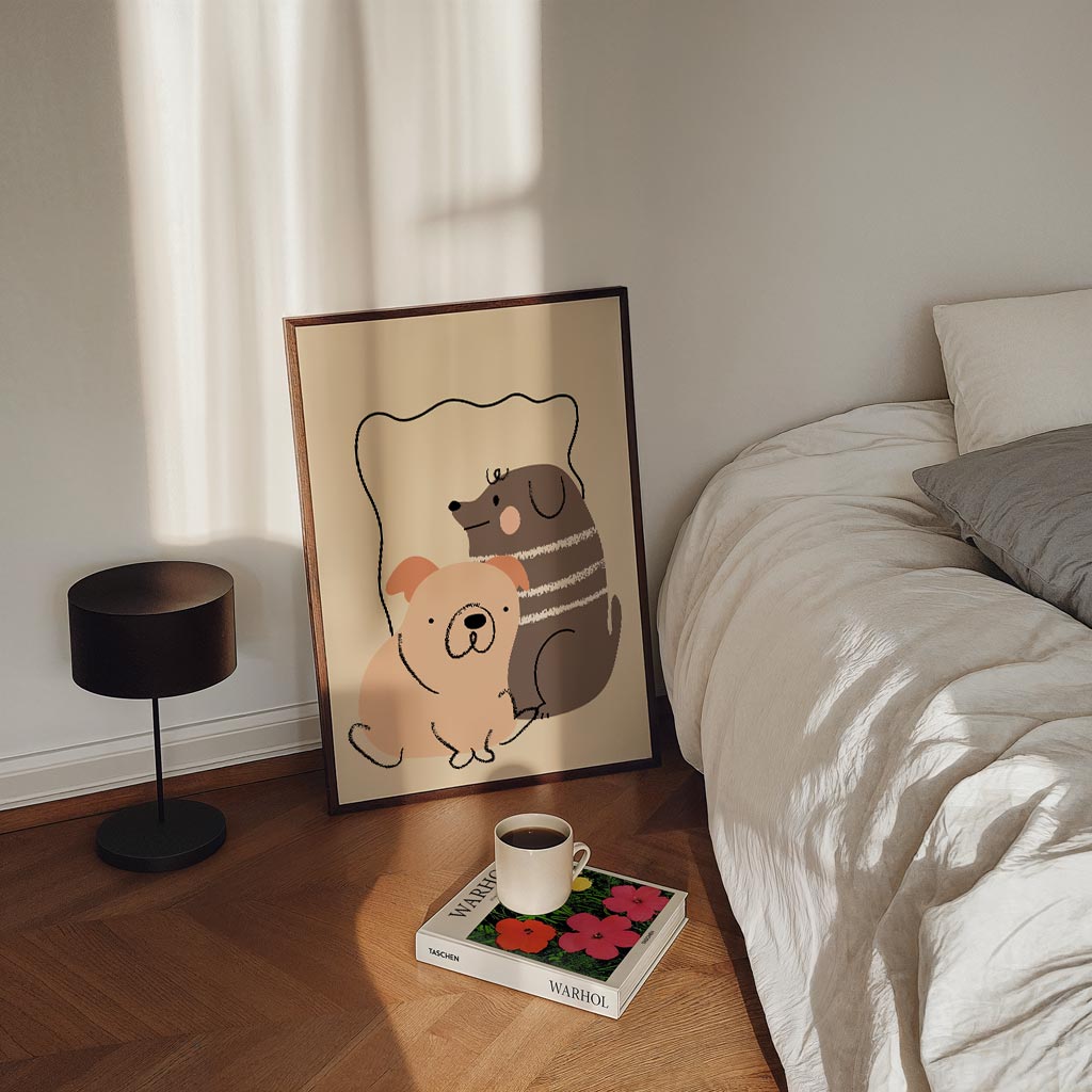 Knuffelige Honden Vrienden Poster