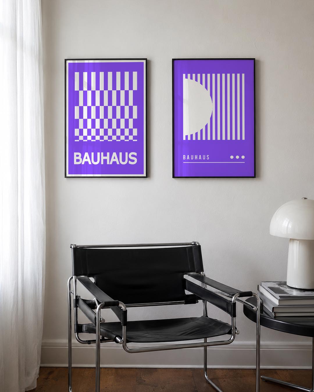 Kleurrijk schaakbord Posterset