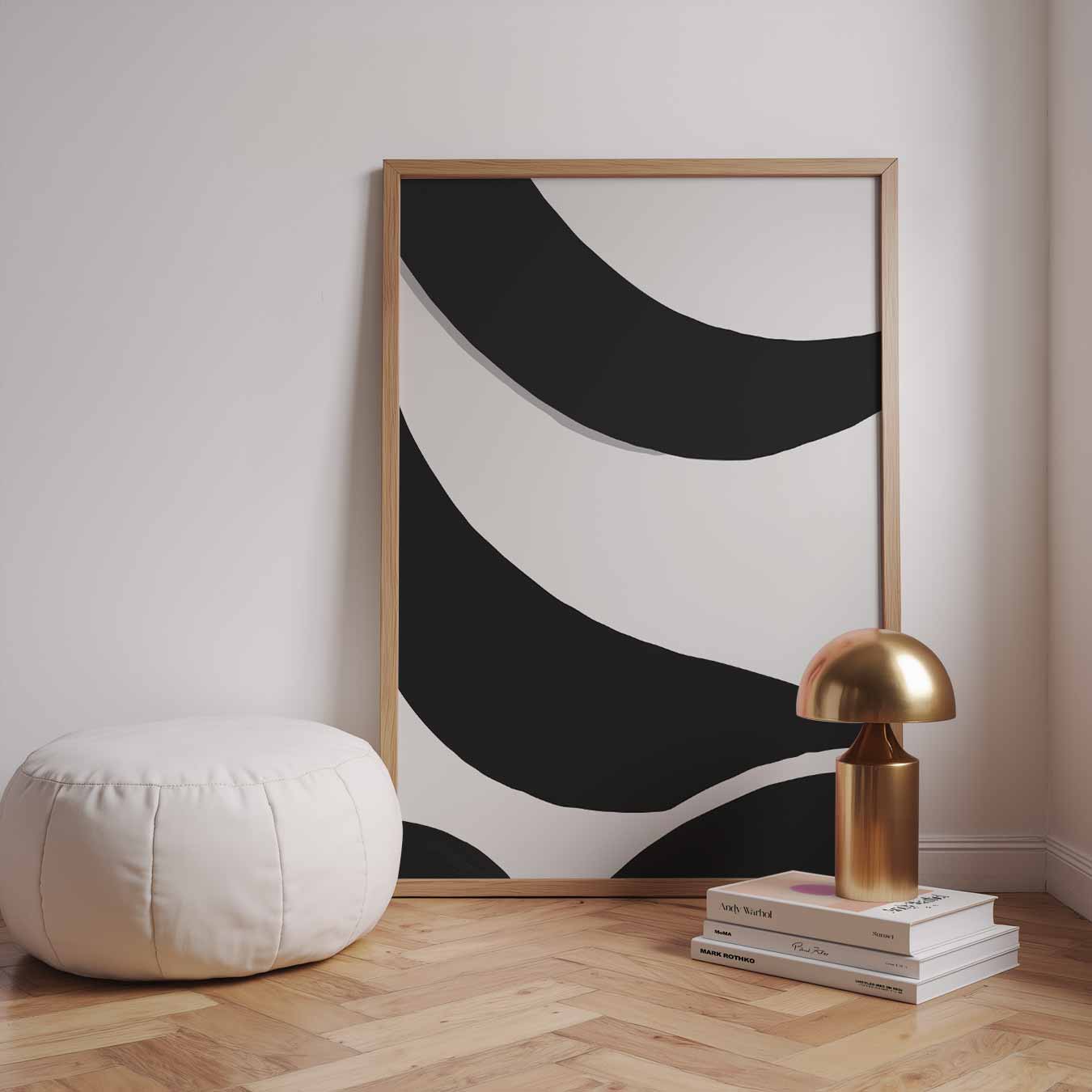 Moderne Abstracte Golfposter